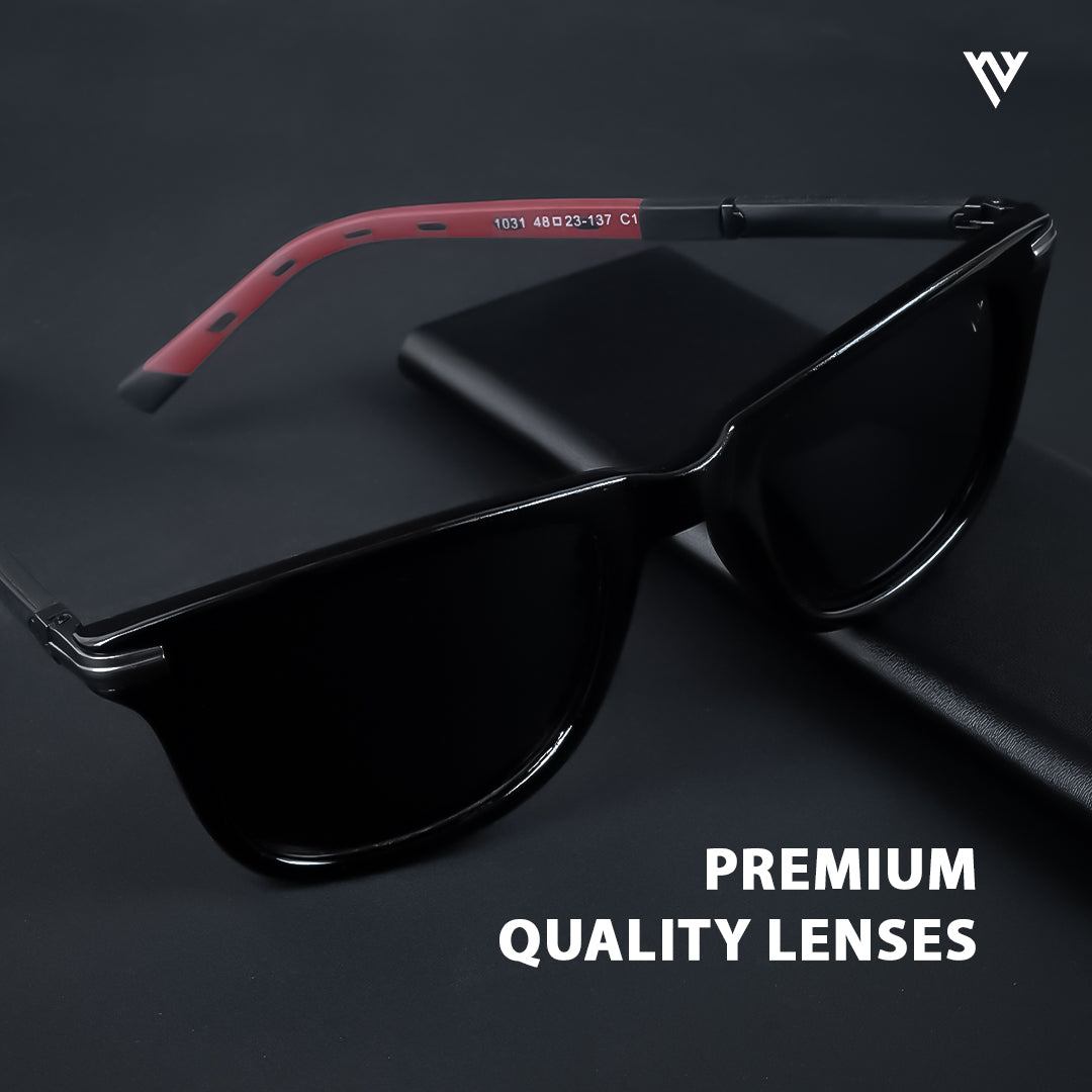 Ranger | Black Polarized Wayfarer Sunglasses - PMG3966