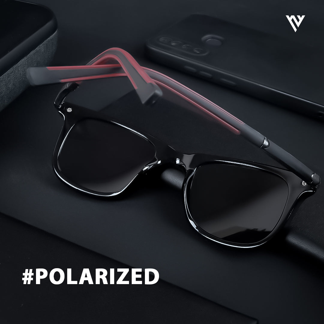 Ranger | Black Polarized Wayfarer Sunglasses - PMG3966