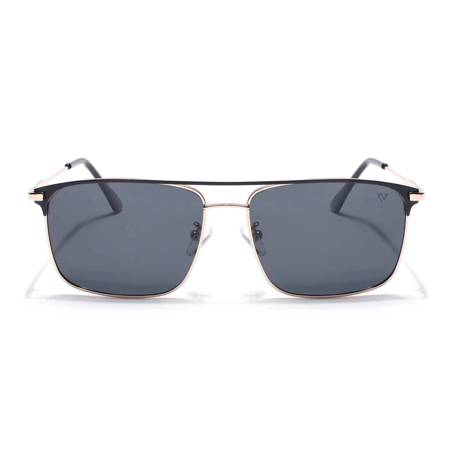 Wayfarer Polarized Sunglasses (Black Lens | Rose Gold & Black Frame - PMG4986)