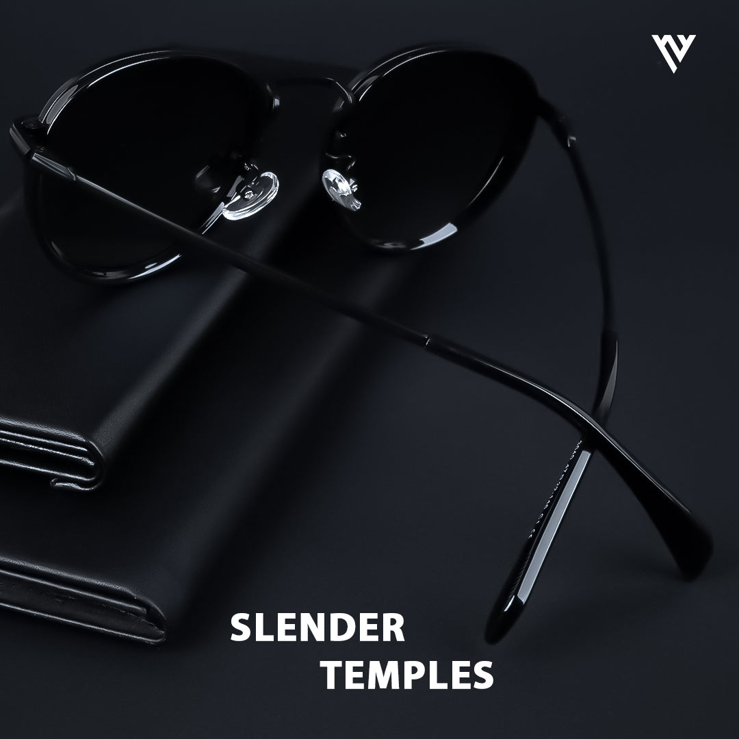Captain | Matte Black Polarized Wayfarer Sunglasses - PMG3980