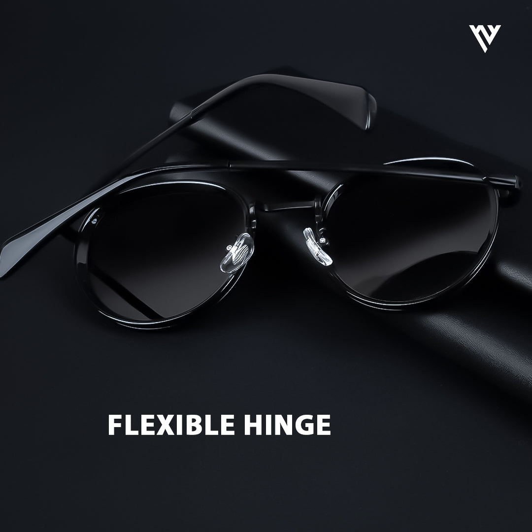 Captain | Matte Black Polarized Wayfarer Sunglasses - PMG3980