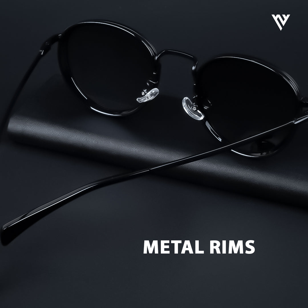 Captain | Matte Black Polarized Wayfarer Sunglasses - PMG3980