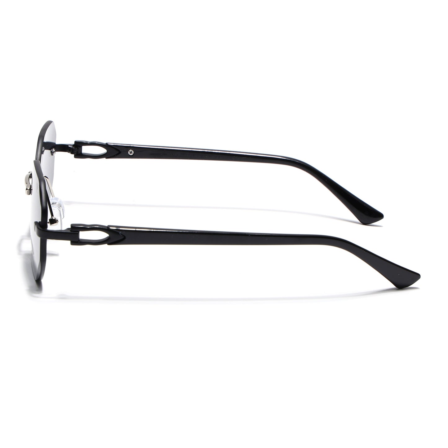 Rimless Sunglasses for Men & Women (Black Lens | Black Frame - MG7360)