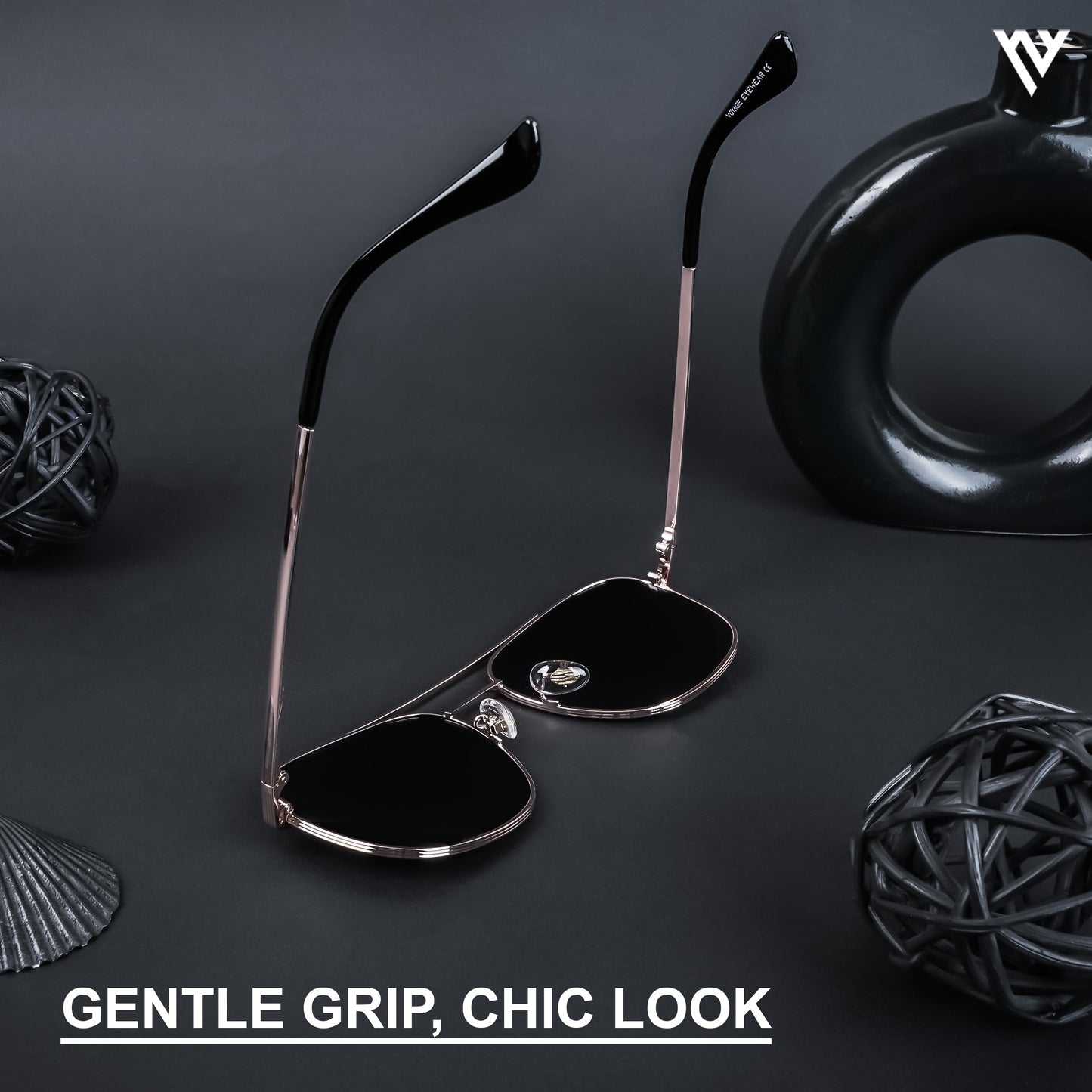 The Muse | Black Polarized Wayfarer Sunglasses - PMG4581