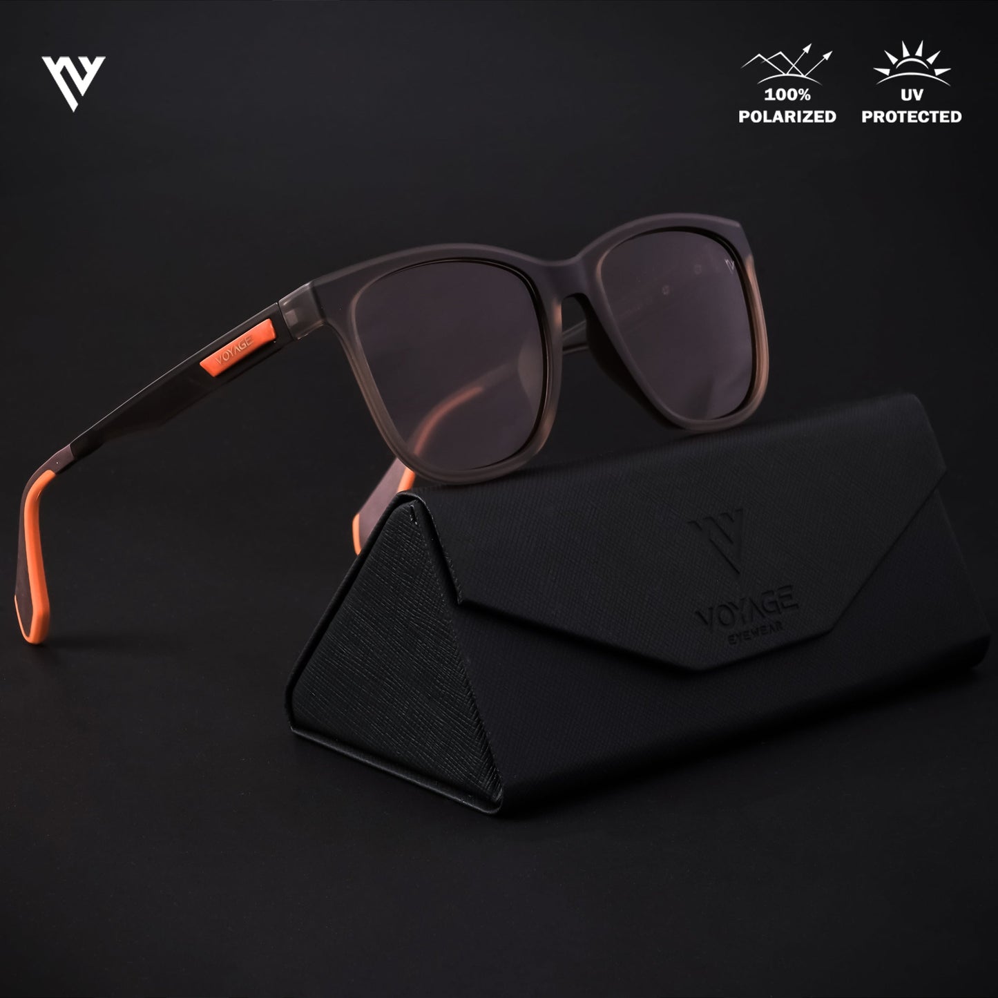 Active Brown Polarized Wayfarer Sunglasses - PMG4466