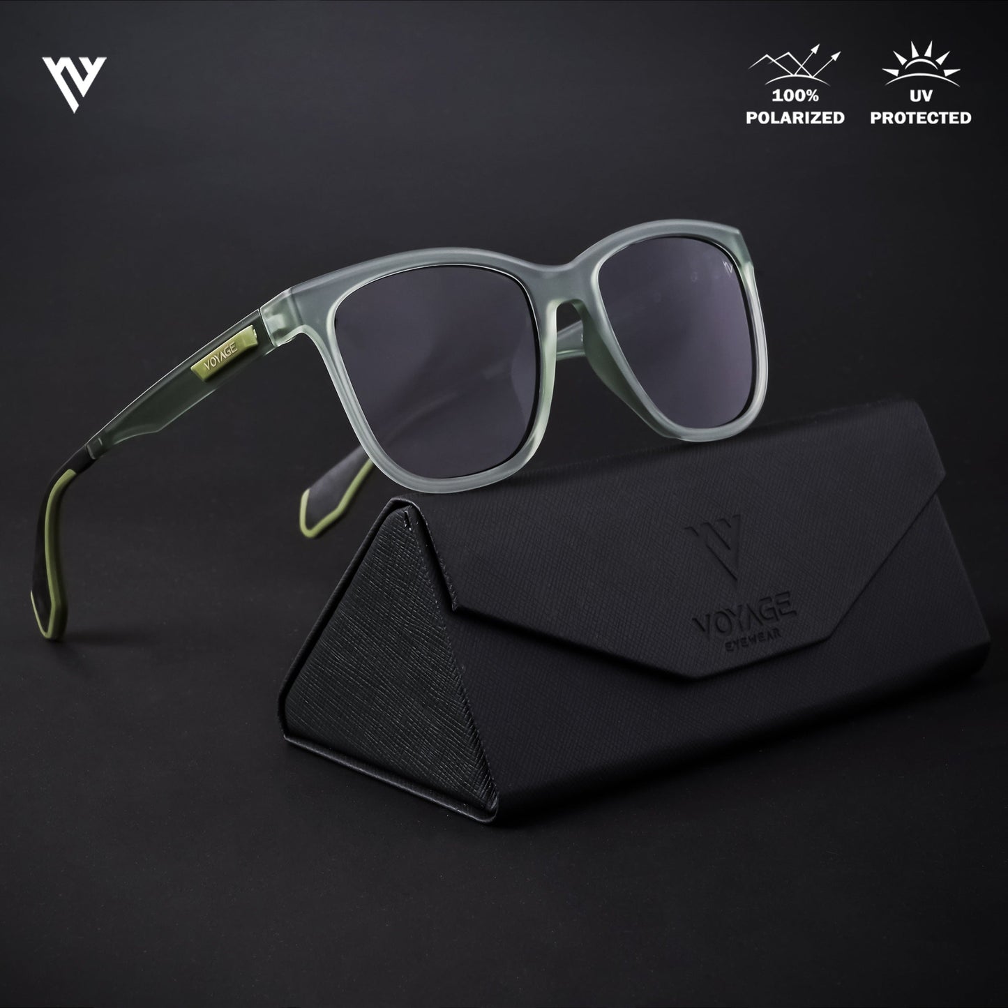 Active Green Polarized Wayfarer Sunglasses - PMG4468