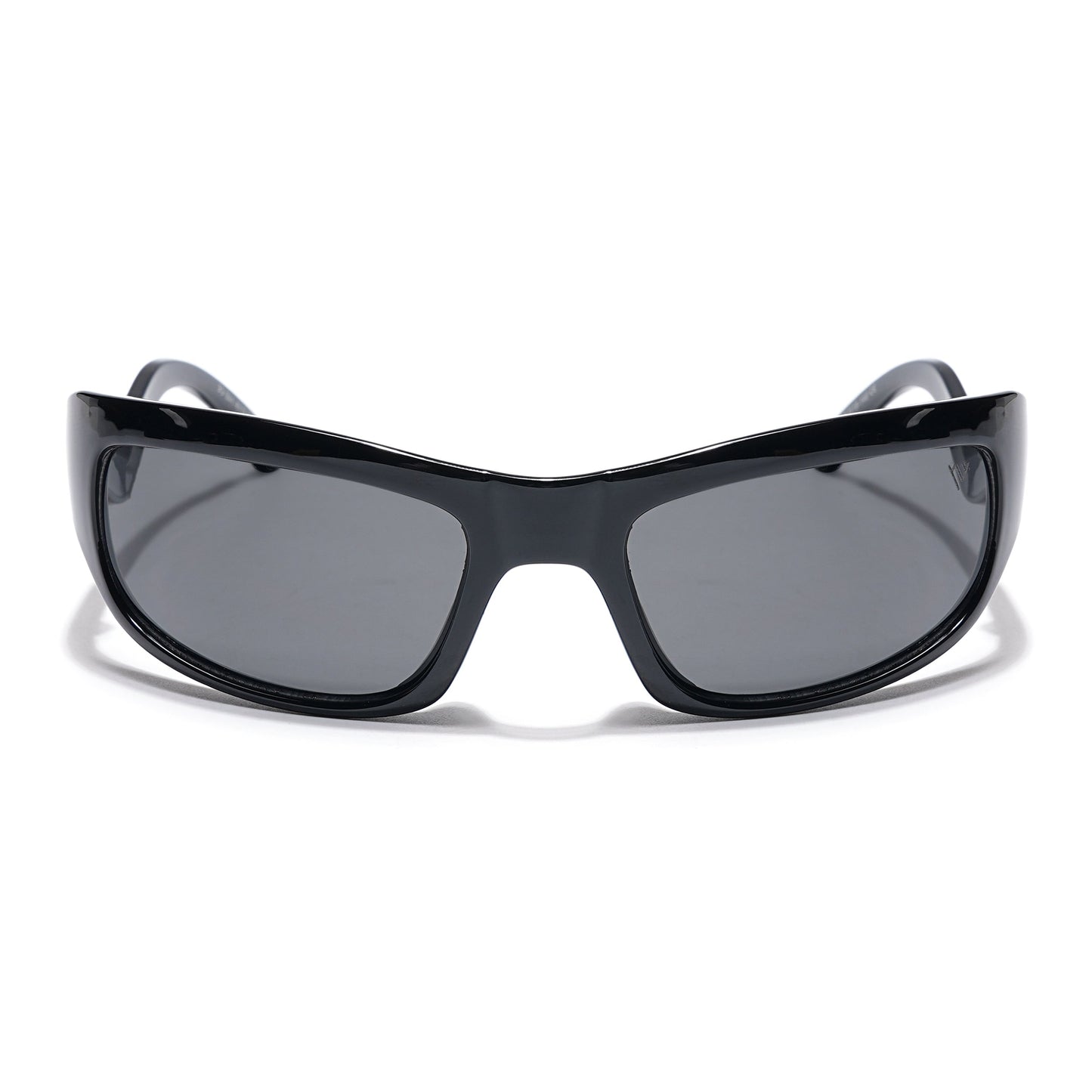 Wrap Around Polarized Sunglasses (Black Lens | Shine Black Frame - PMG5589)