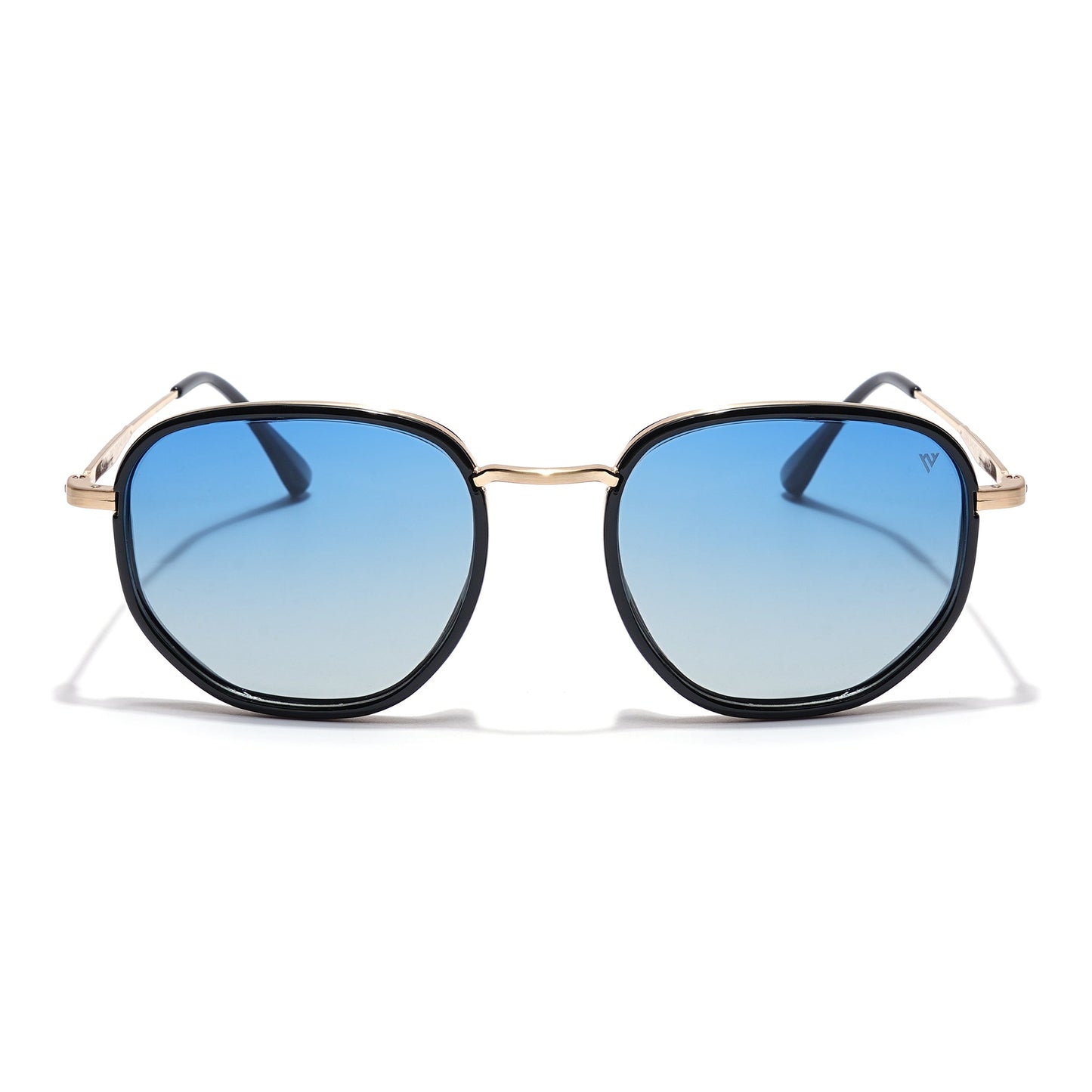 Voyage Select Square Sunglasses (Blue Lens | Black & Golden Frame - SLPMG5939)
