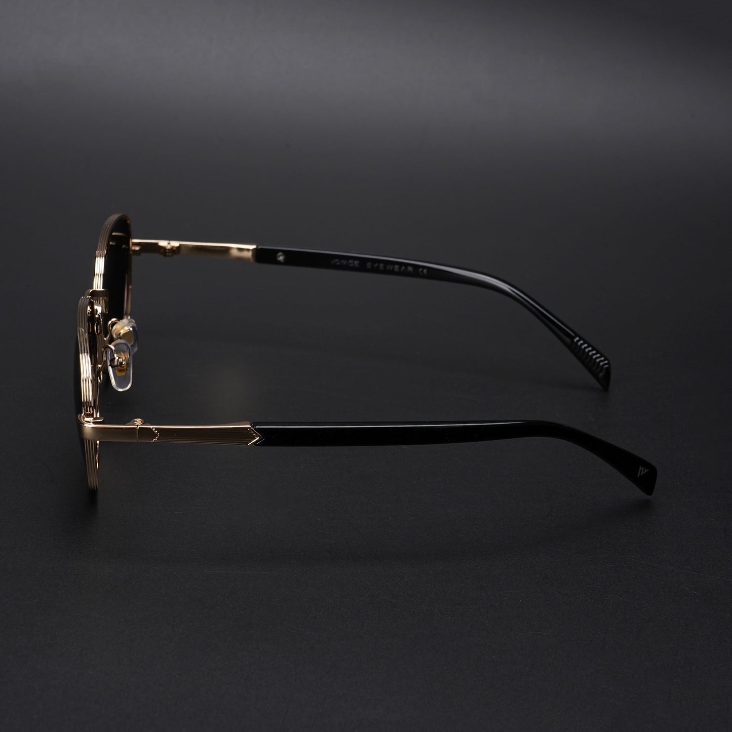 Dash | Gold Polarized Unisex Sunglasses | Black Lens - PMG5850