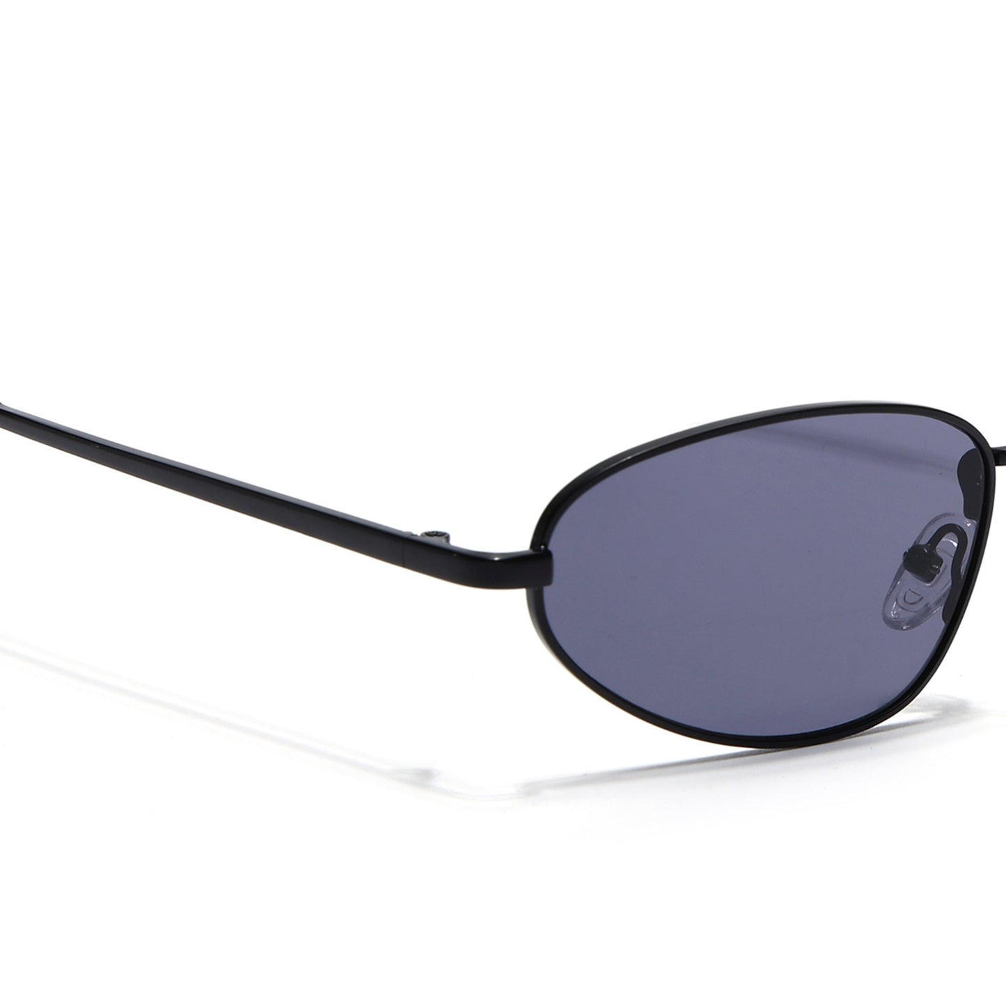 Oval Sunglasses for Men & Women (Grey Lens | Black Frame - MG7144)