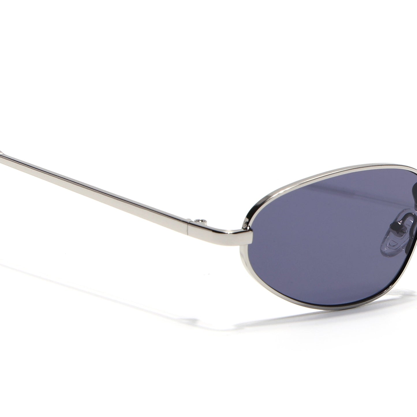 Oval Sunglasses for Men & Women (Grey Lens | Silver Frame - MG7145)