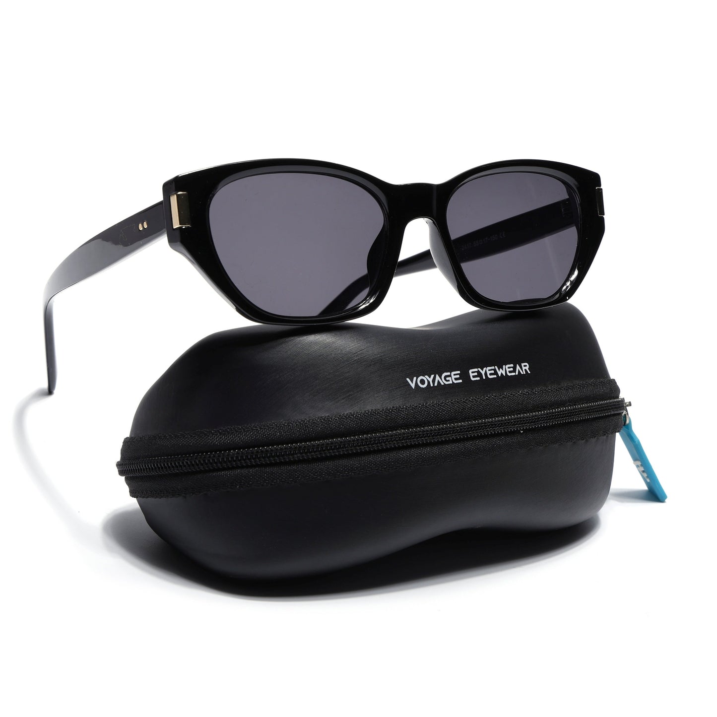 Rectangle Sunglasses for Men & Women (Black Lens | Black Frame - MG7262)