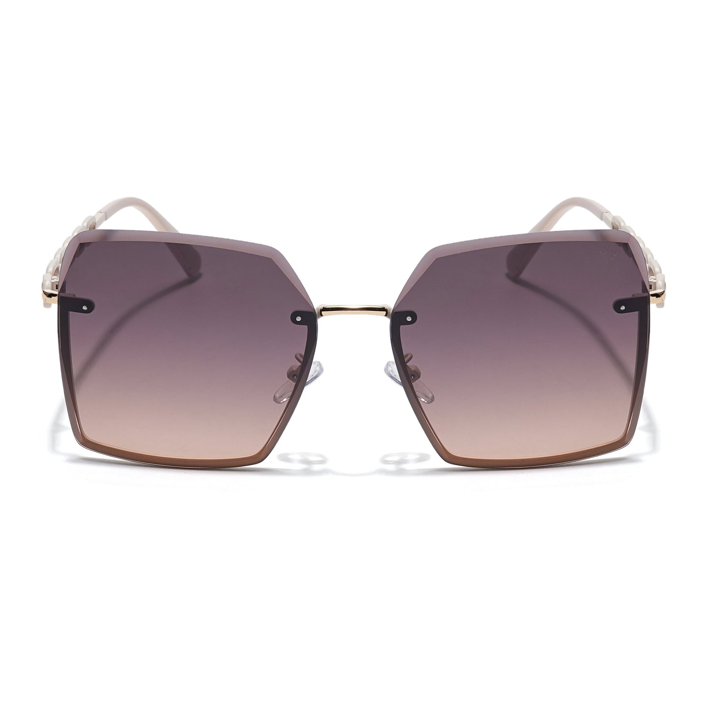 Over Size Sunglasses (Brown Lens | Golden Frame - MG5797)