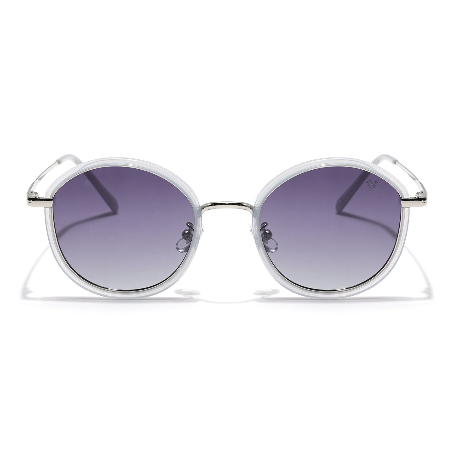 Voyage Select Round Sunglasses (Grey & Clear Lens | Transparent Grey Frame - SLPMG6216)