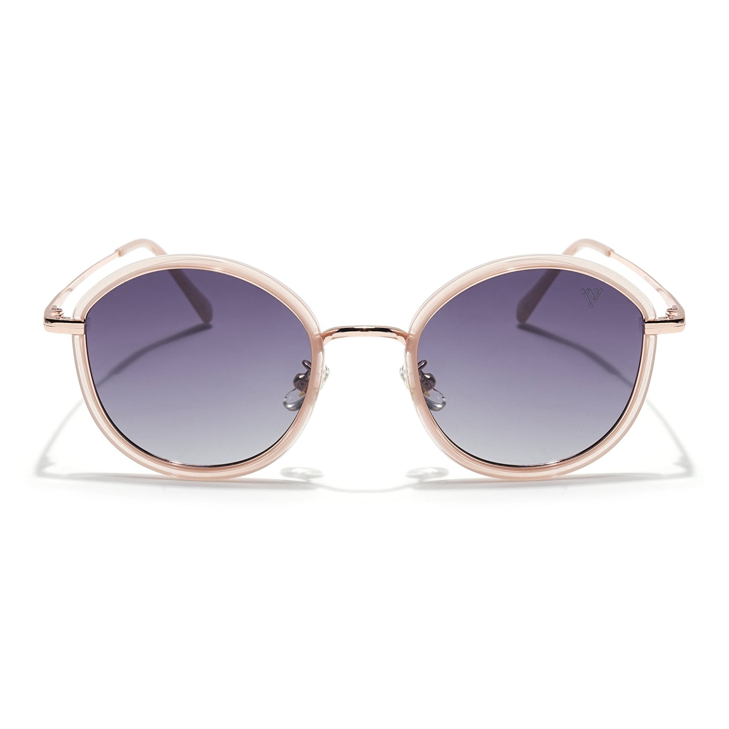 Voyage Select Round Sunglasses (Grey & Clear Lens | Nude Frame - SLPMG6219)