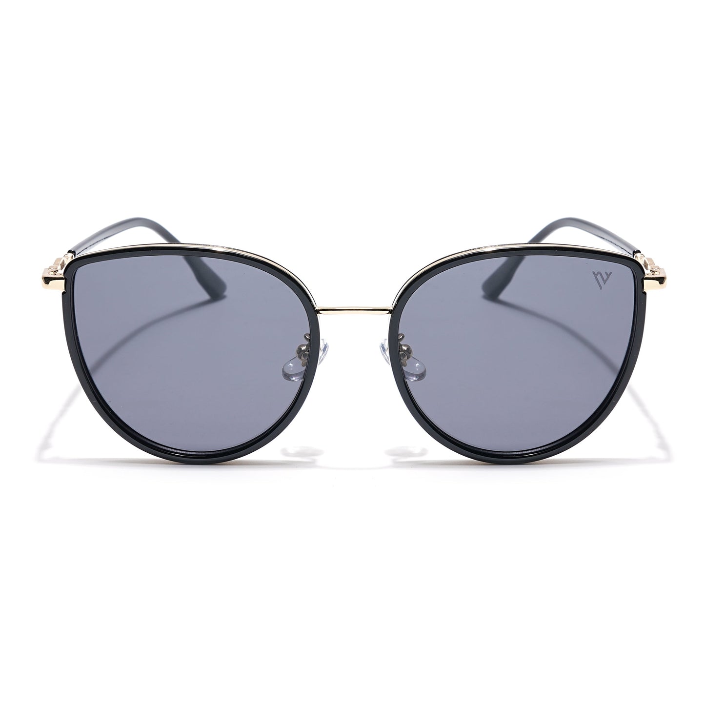 Voyage Select Cateye Sunglasses (Black Lens | Golden & Black Frame - SLPMG6242)