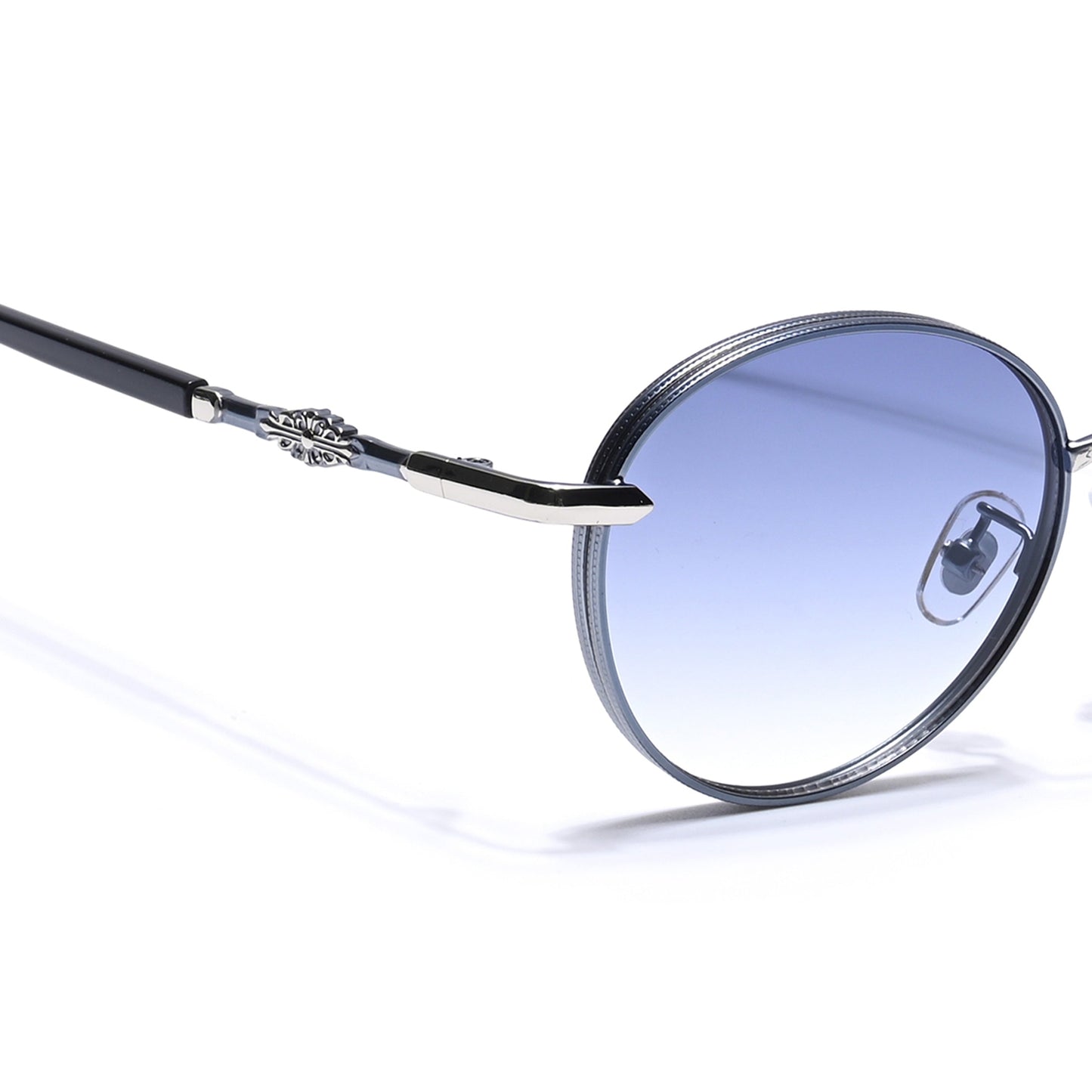 Shadow | Silver Round Sunglasses | Blue & Clear Lens - MG6731