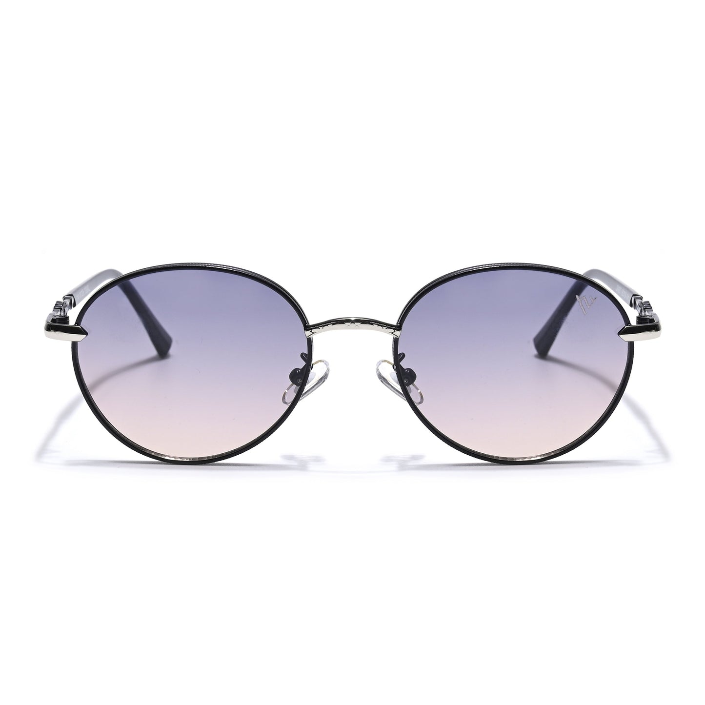 Shadow | Black Round Sunglasses | Grey & Pink Lens - MG6733