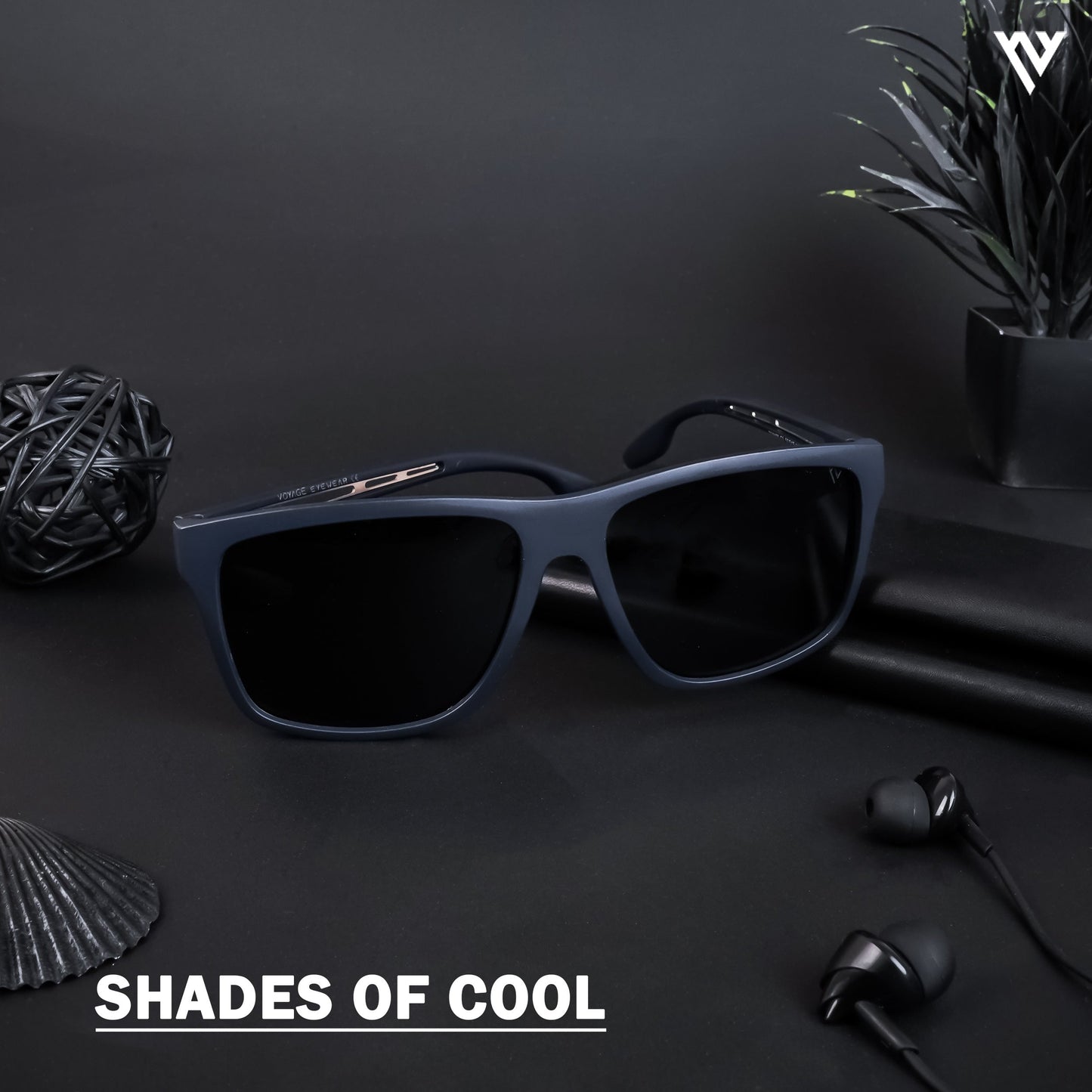 Navy Blue Polarized Wayfarer Sunglasses - PMG4308