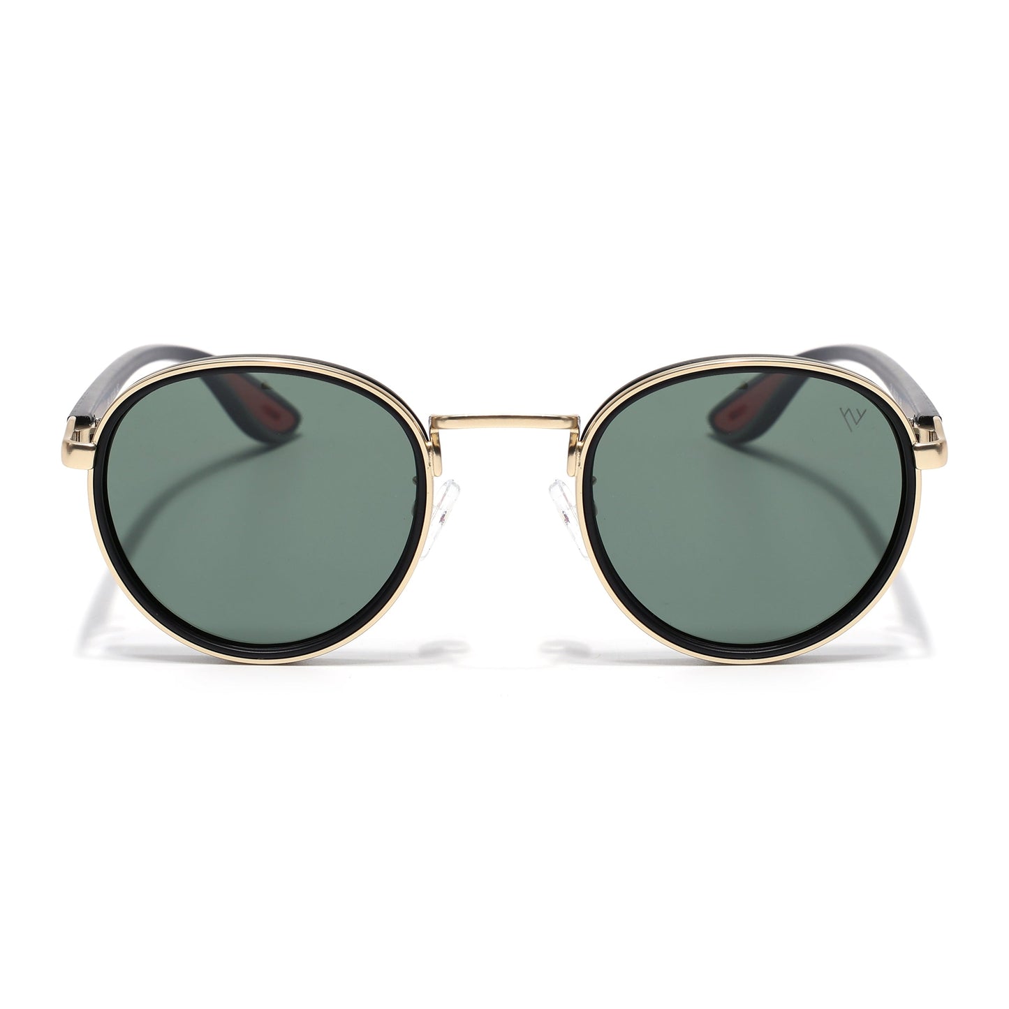 Pilot | Golden Round Polarized Sunglasses | Olive Lens - PMG6675