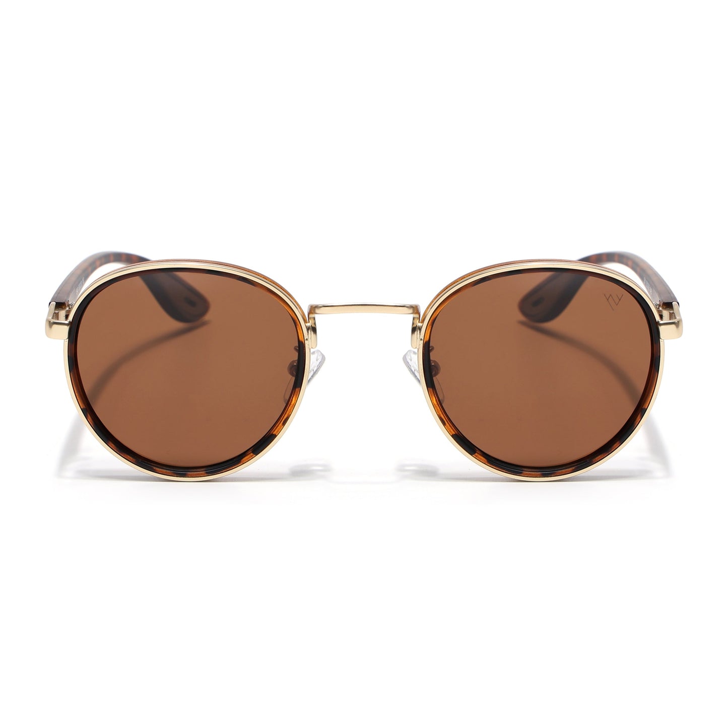 Pilot | Demi Brown Round Polarized Sunglasses | Brown Lens - PMG6676