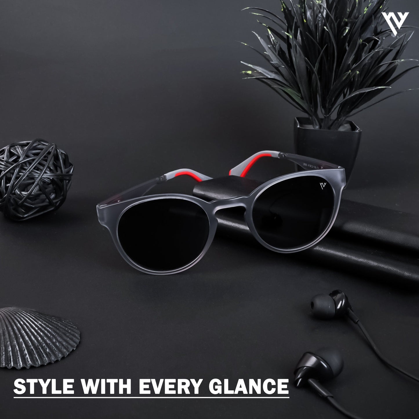 Active Grey Polarized Round Sunglasses - PMG4457