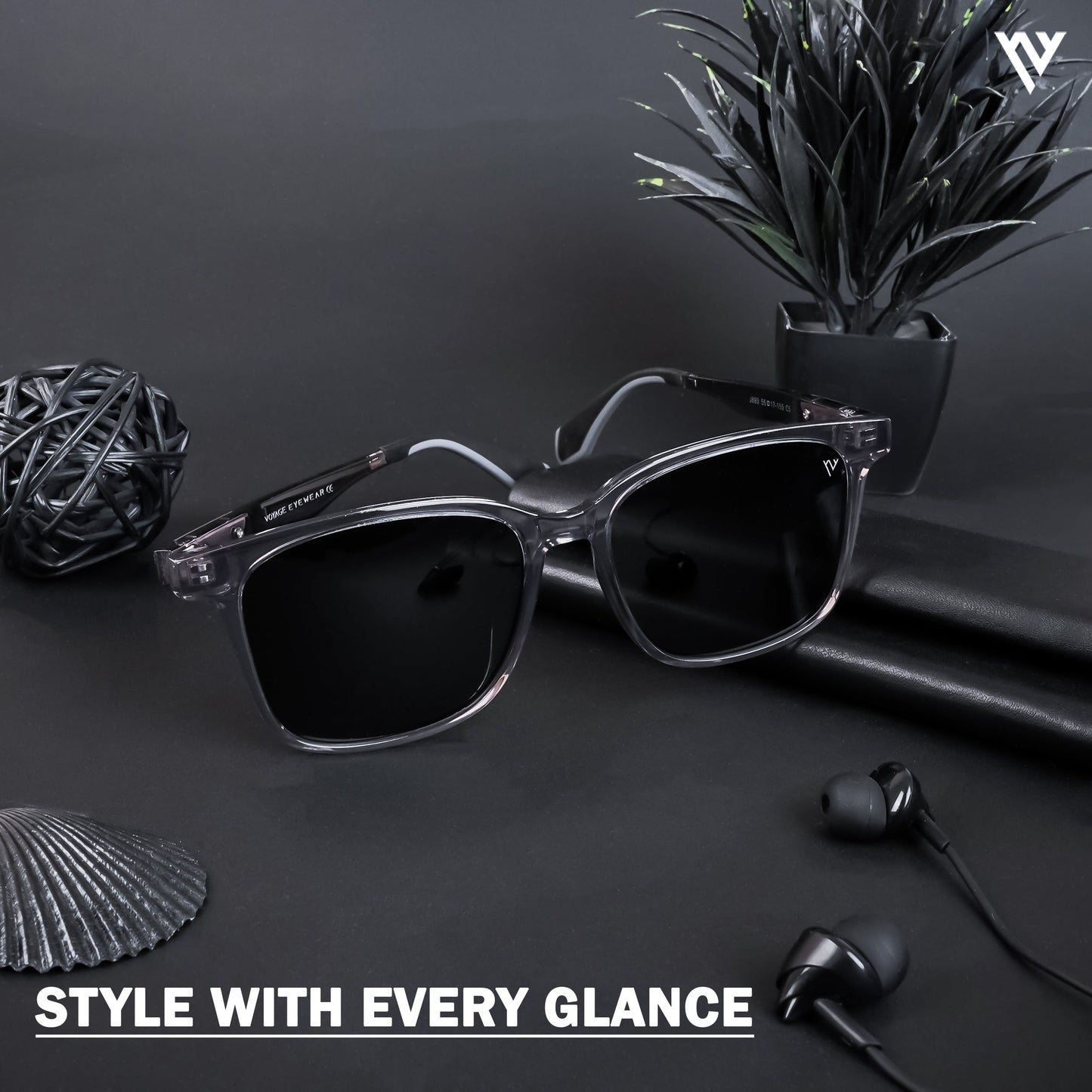 Active Grey Polarized Wayfarer Sunglasses - PMG4460