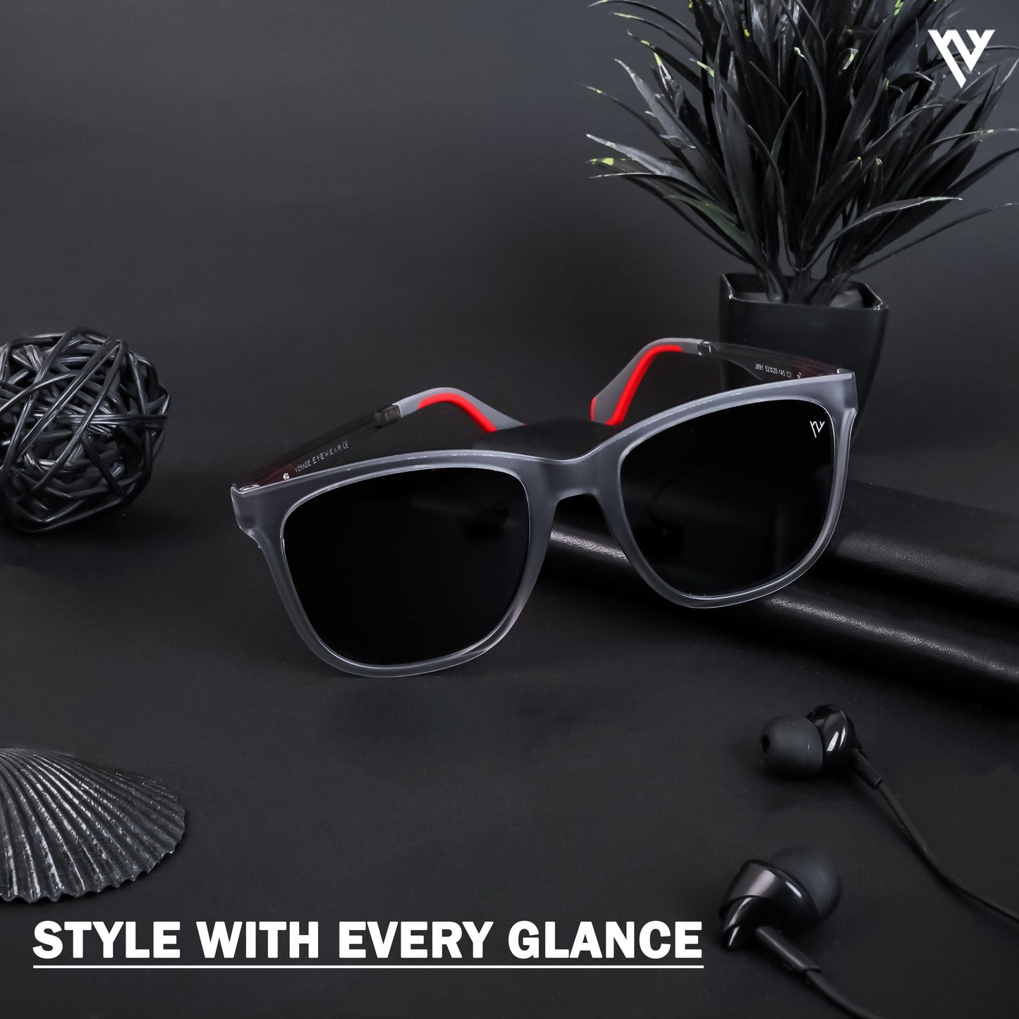 Active Grey Polarized Wayfarer Sunglasses - PMG4467