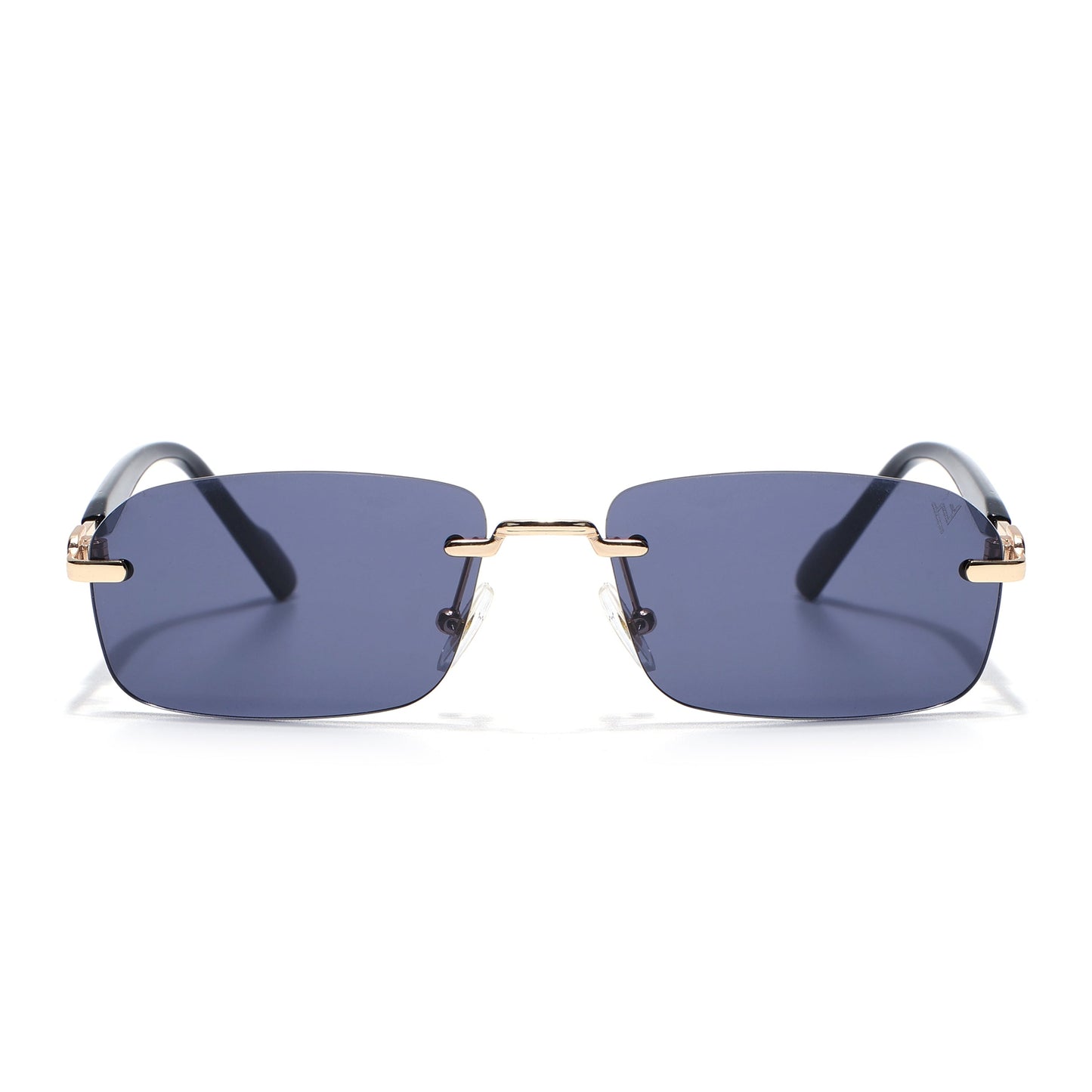 Satan | Smoked Black Rimless Sunglasses | Golden Frame - MG6616