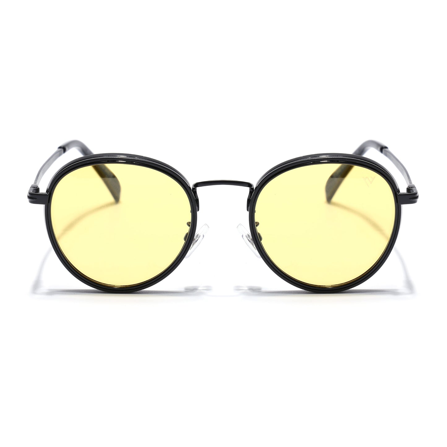 Captain | Yellow Round Polarized Sunglasses - PMG7251