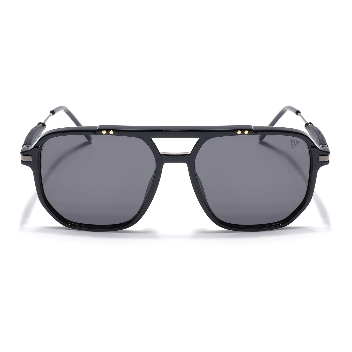Wayfarer Polarized Sunglasses (Shine Black Lens | Black Frame - PMG5440)