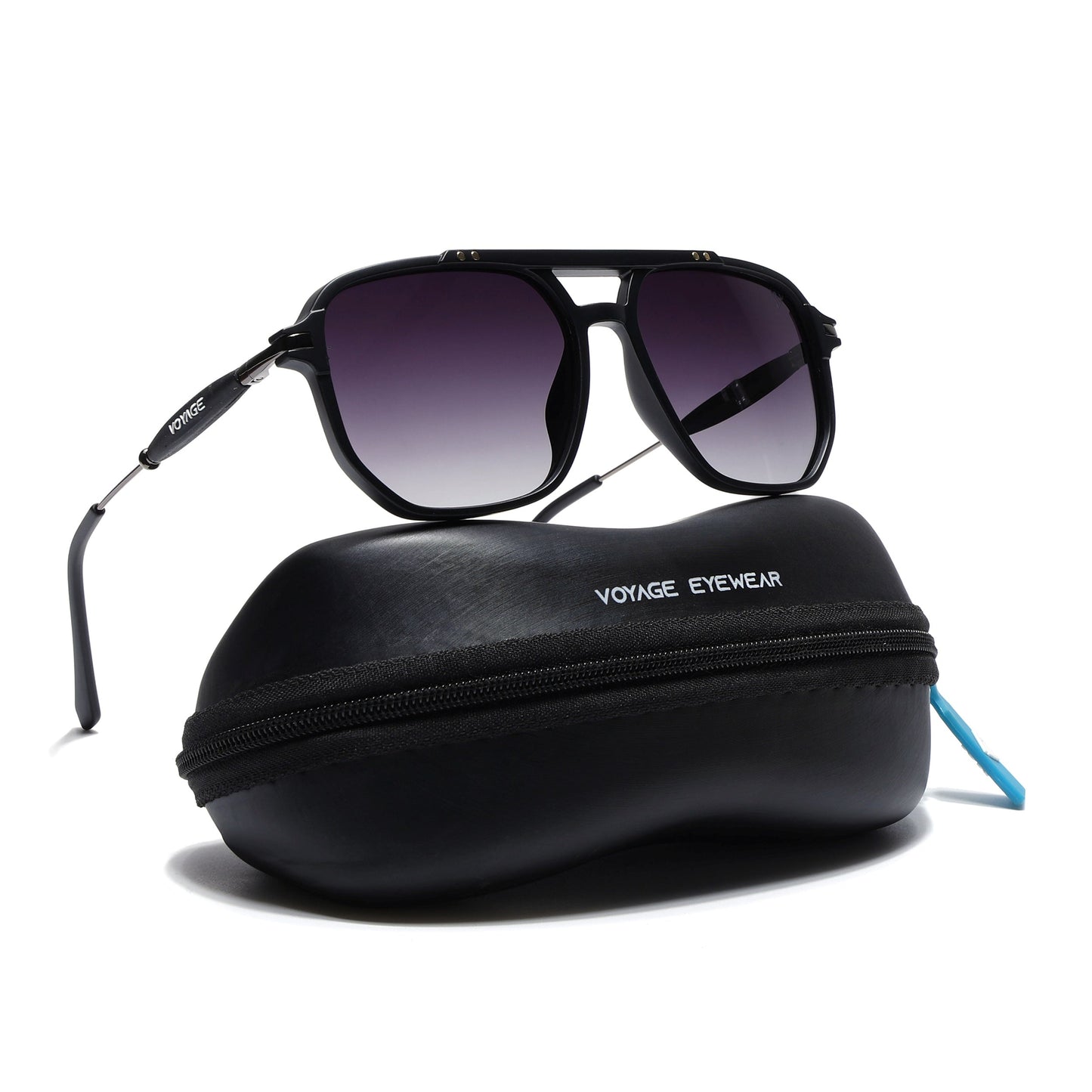 Wayfarer Polarized Sunglasses (Matt Black Lens | Black Frame - PMG5441)