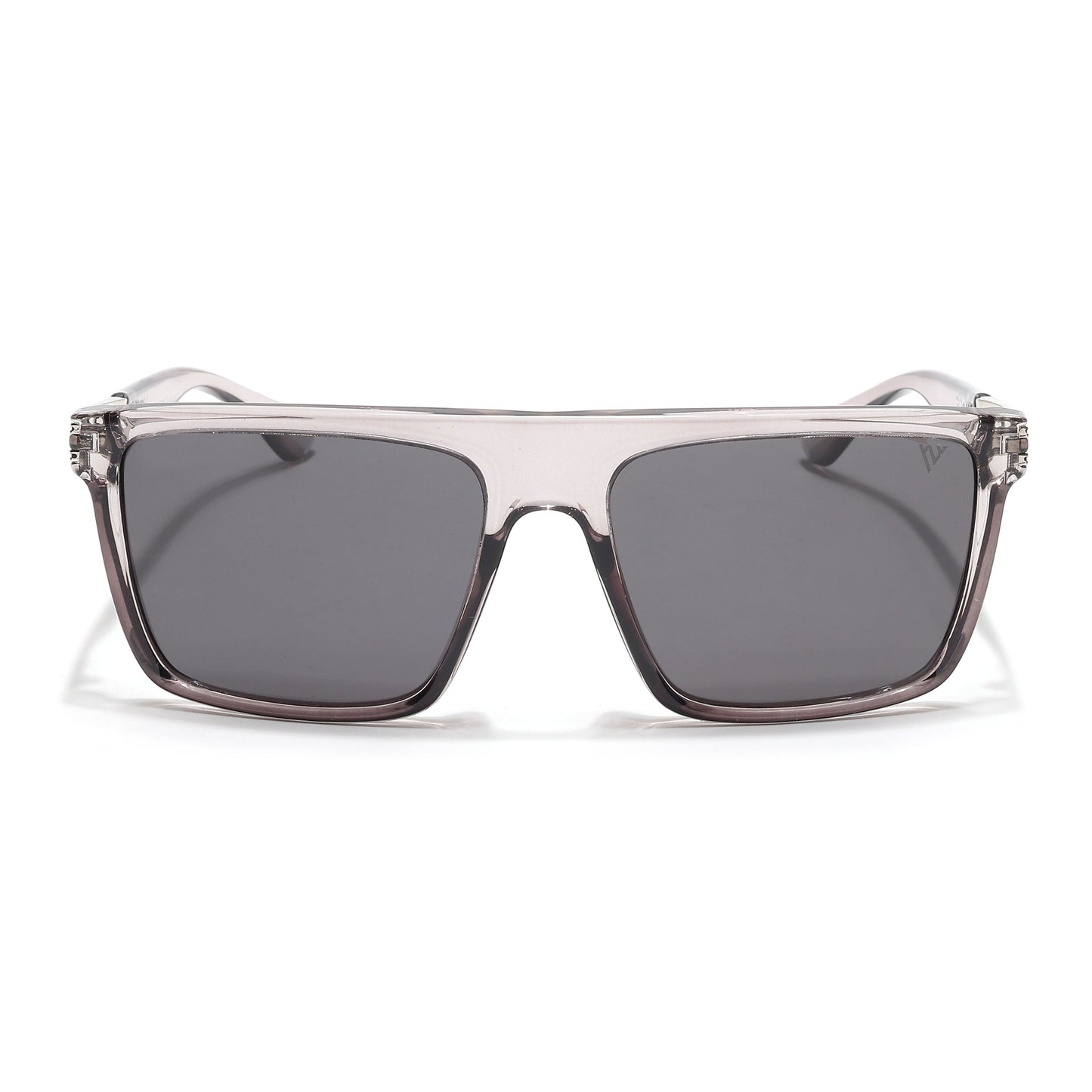 PolarZ | Grey Square Polarized Sunglasses | Black Lens - PMG6594