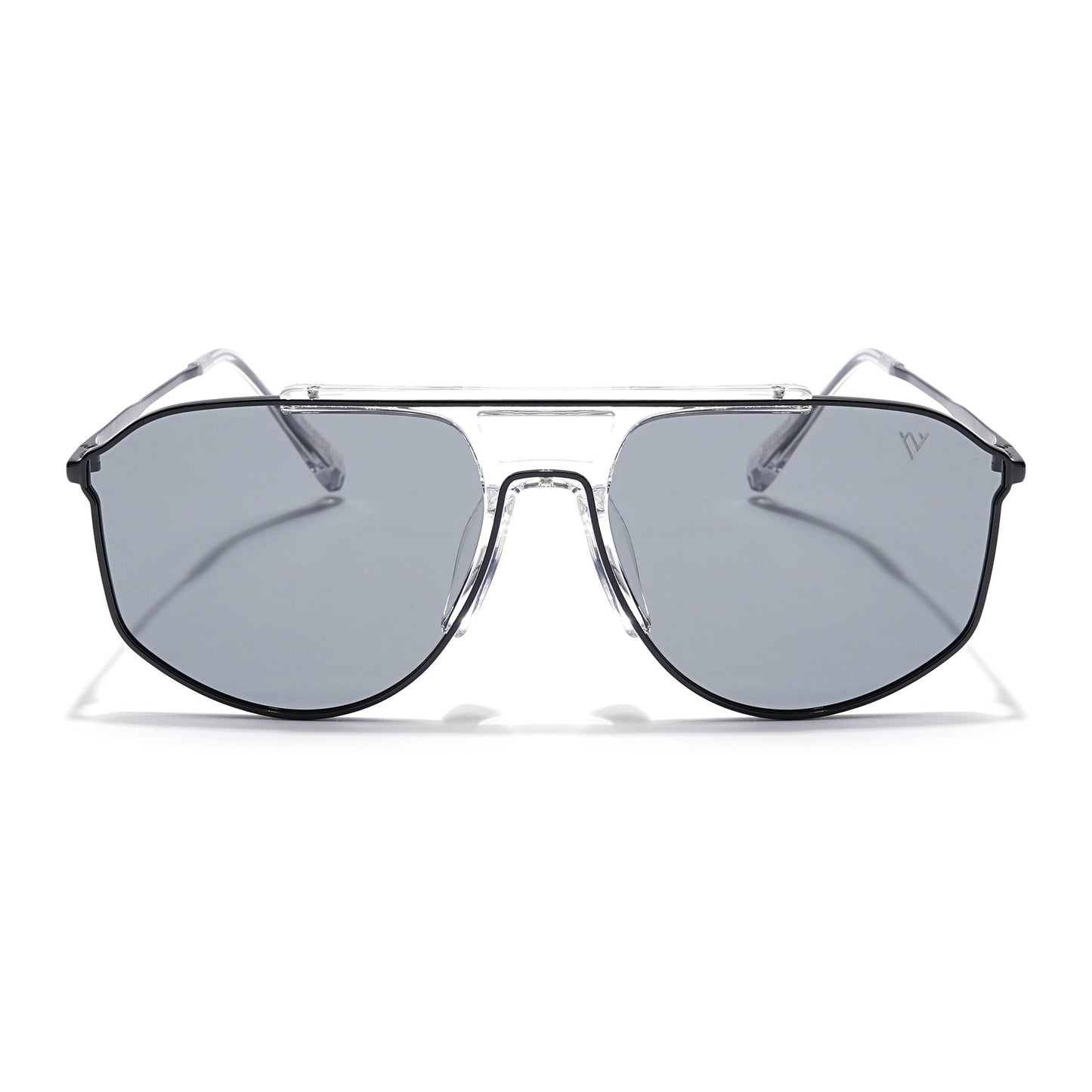 Voyage Select Wayfarer Sunglasses (Grey Lens | Black & Transparent Frame - SLPMG6279)
