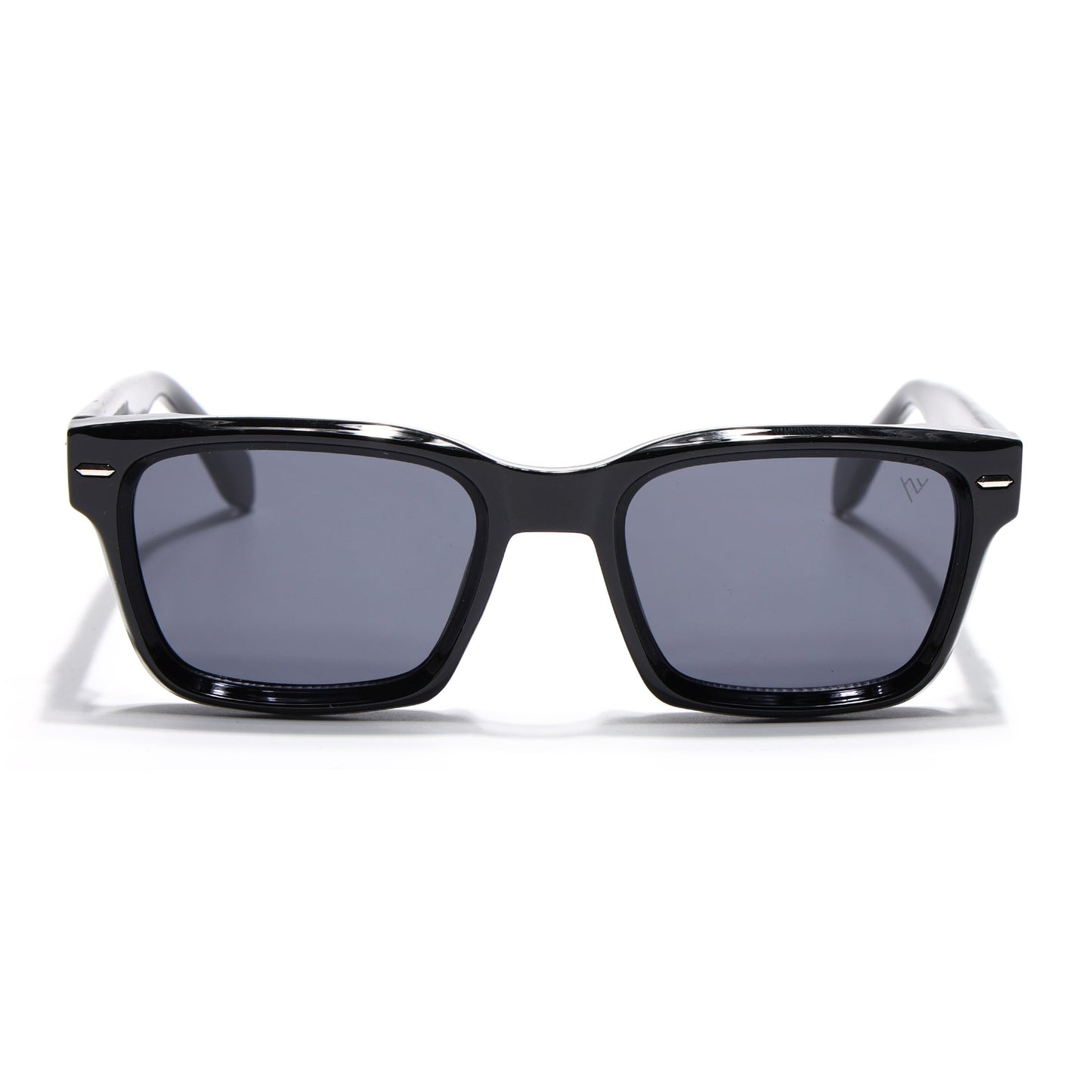 Square Sunglasses for Men & Women (Grey Lens | Shine Black Frame - MG7328)