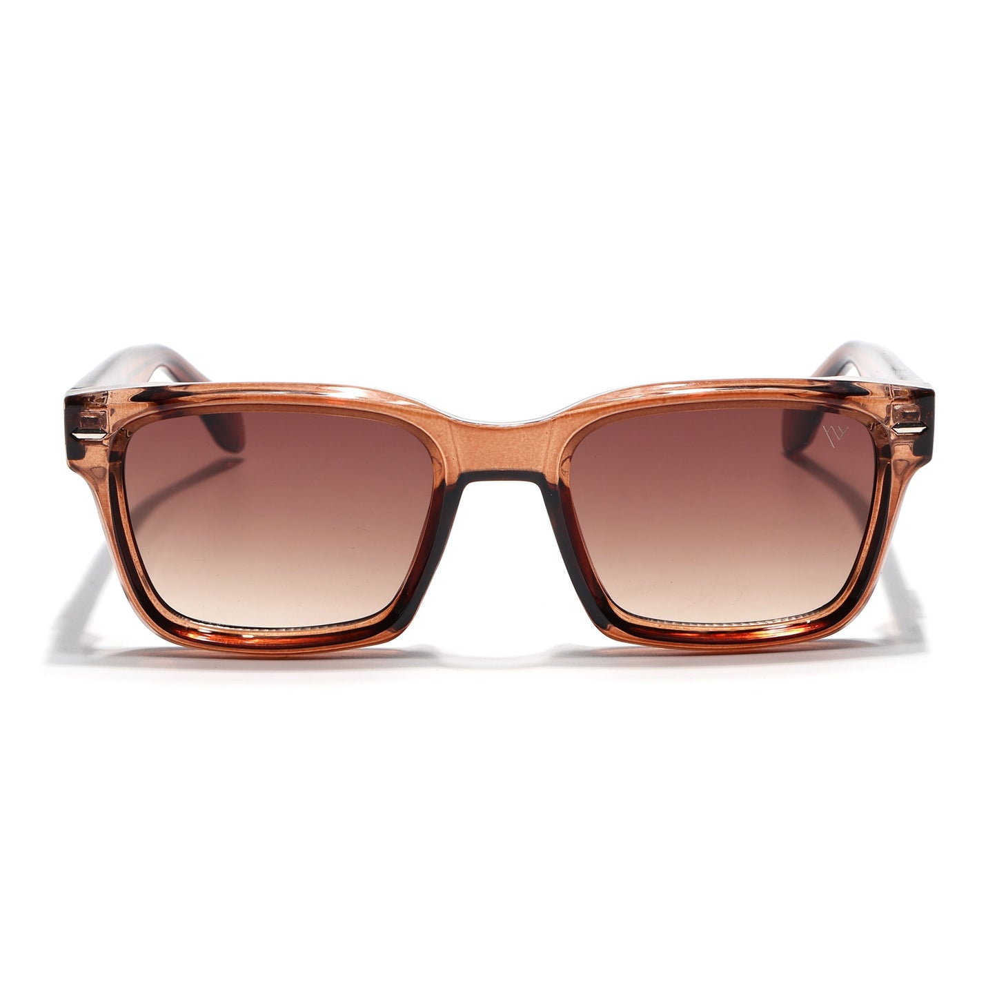 Square Sunglasses for Men & Women (Brown & Clear Lens | Shine Brown Frame - MG7331)