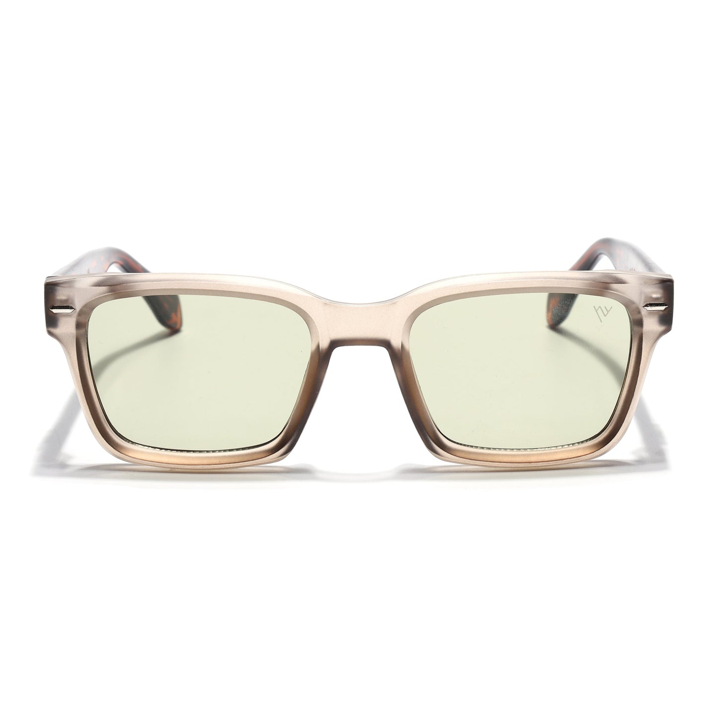 Square Sunglasses for Men & Women (Light Green Lens | Light Brown Frame - MG7332)