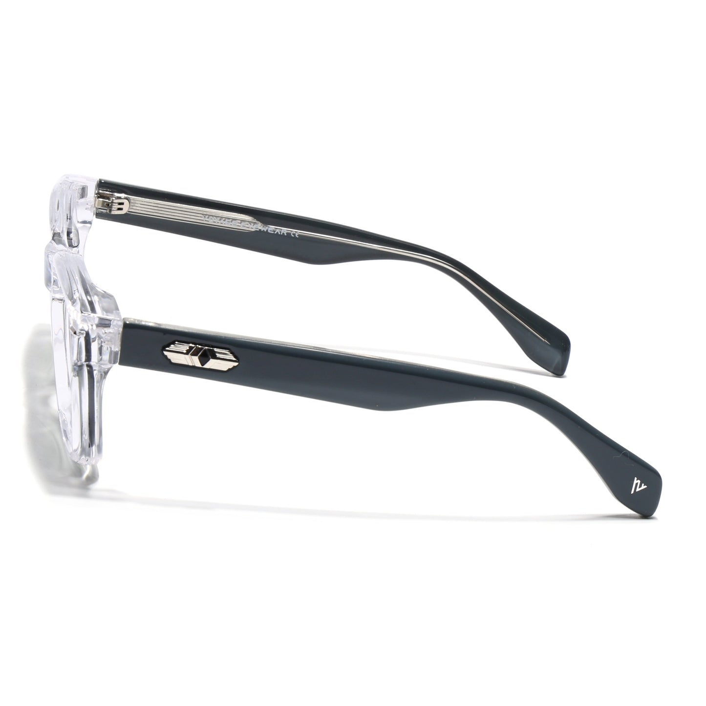 Square Sunglasses for Men & Women (Green Lens | Transparent Frame - MG7333)