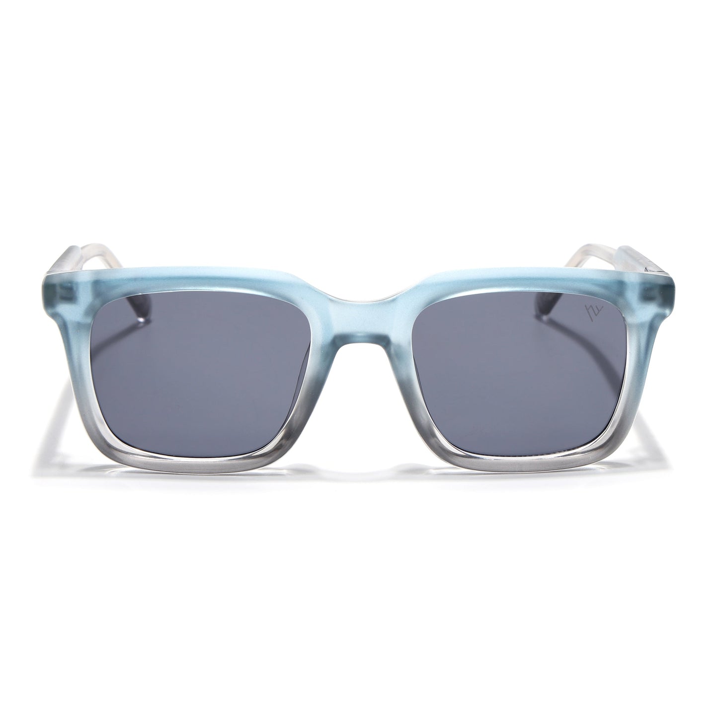 Square Sunglasses for Men & Women (Grey Lens | Blue & Transparent Frame - MG7337)