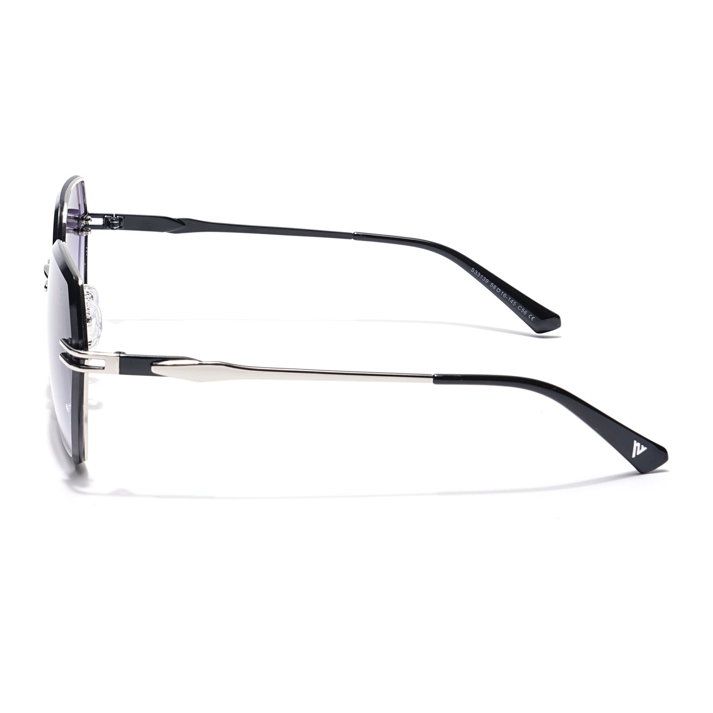 Voyage Select Over Size Sunglasses (Purple & Clear Lens | Grey Frame - SLMG6250)