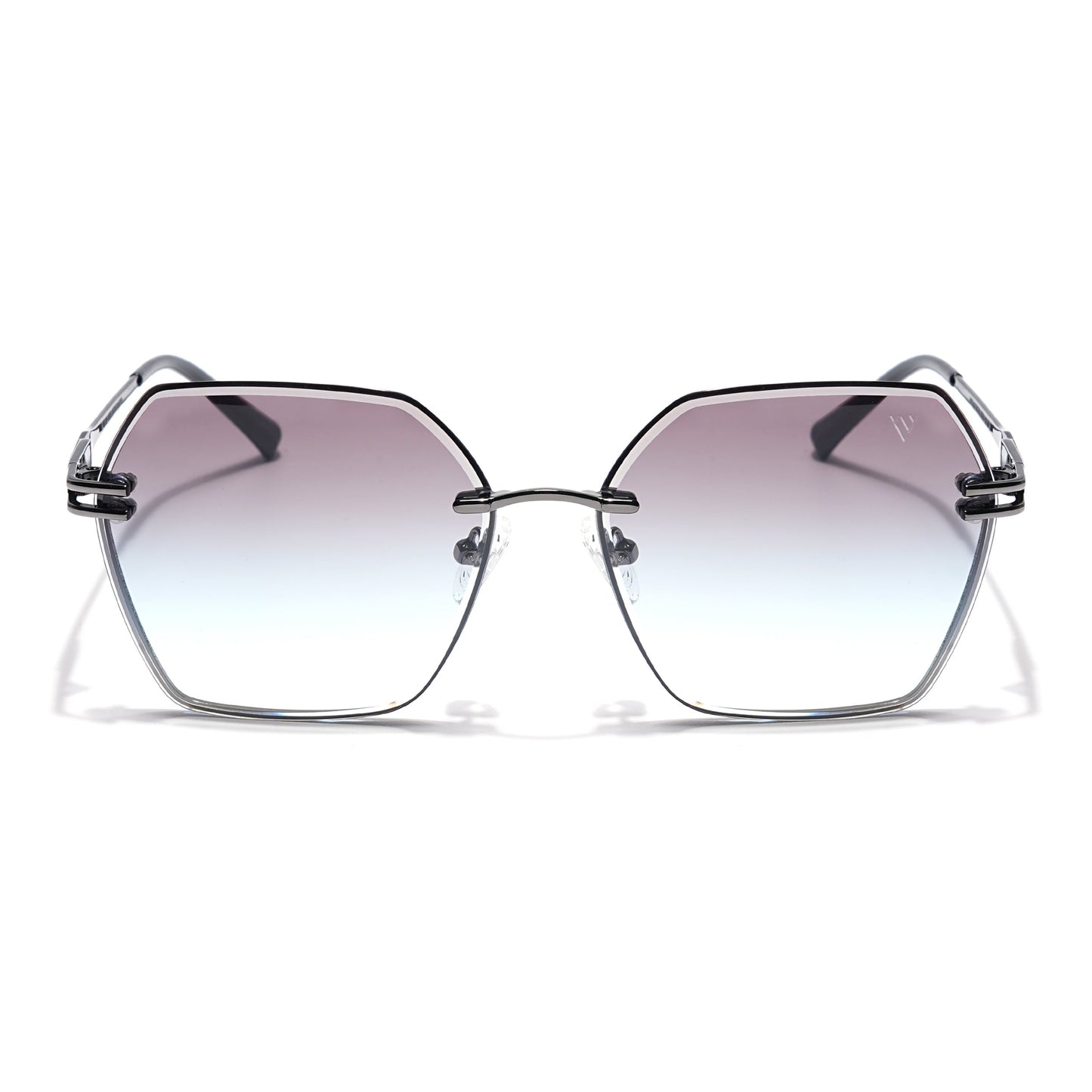 Voyage Select Over Size Sunglasses (Light Grey & Clear Lens | Grey Frame - SLMG6251)