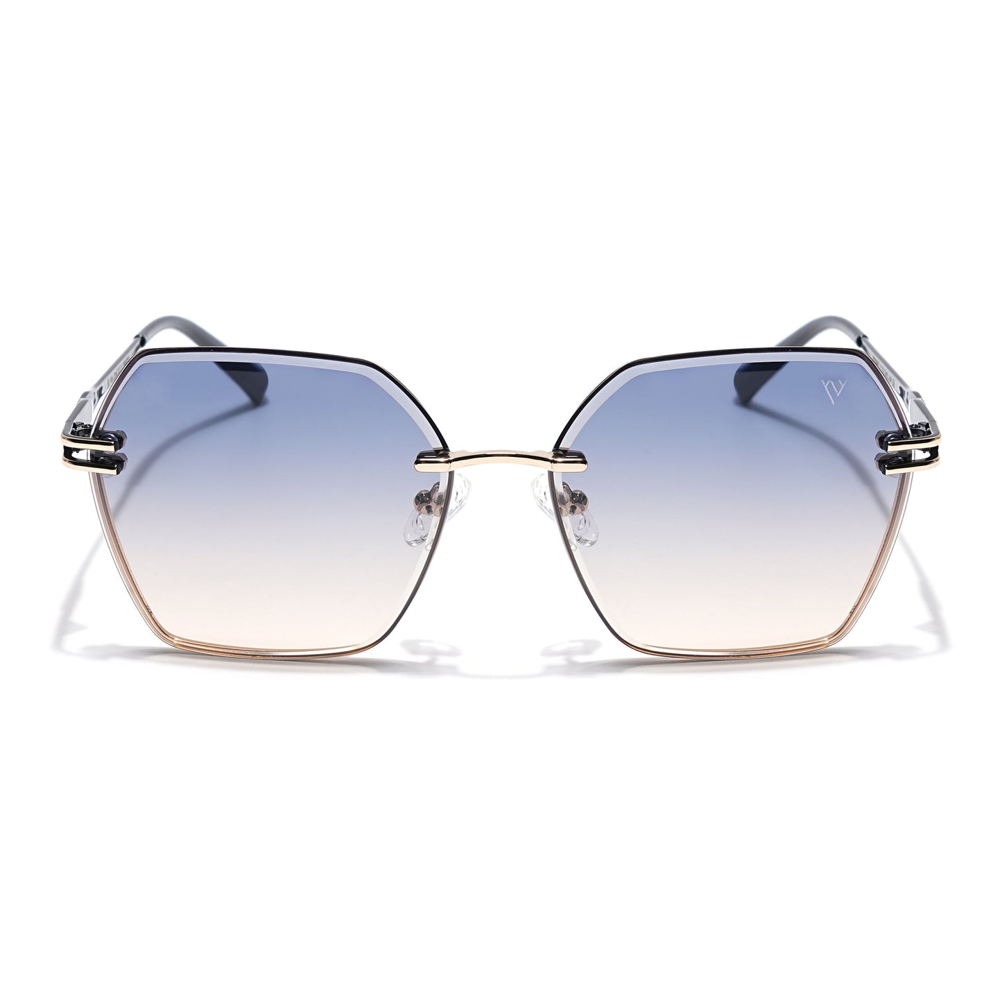 Voyage Select Over Size Sunglasses (Grey & Wine Lens | Golden Frame - SLMG6254)