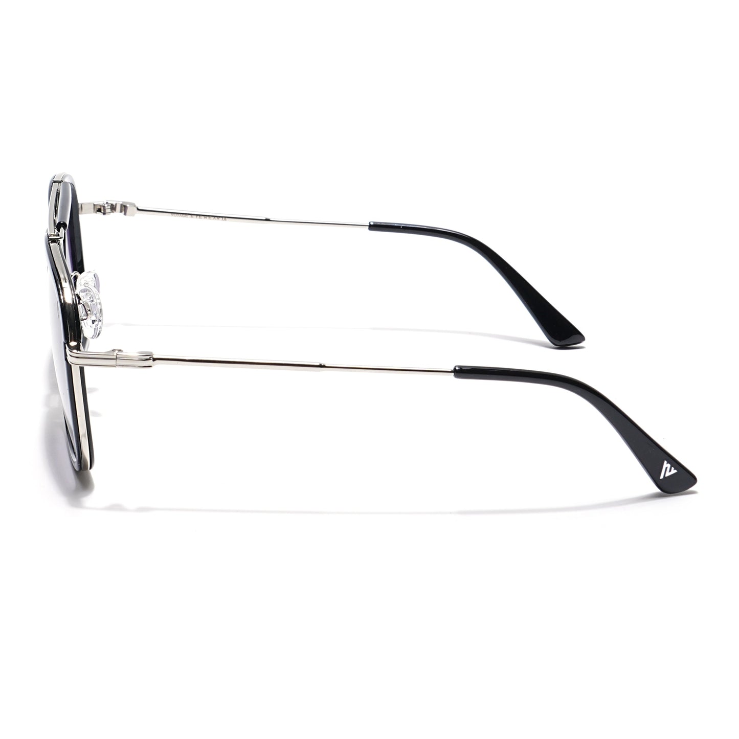 Voyage Select Wayfarer Sunglasses (Light Purple & Clear Lens | Black & Silver Frame - SLPMG6259)