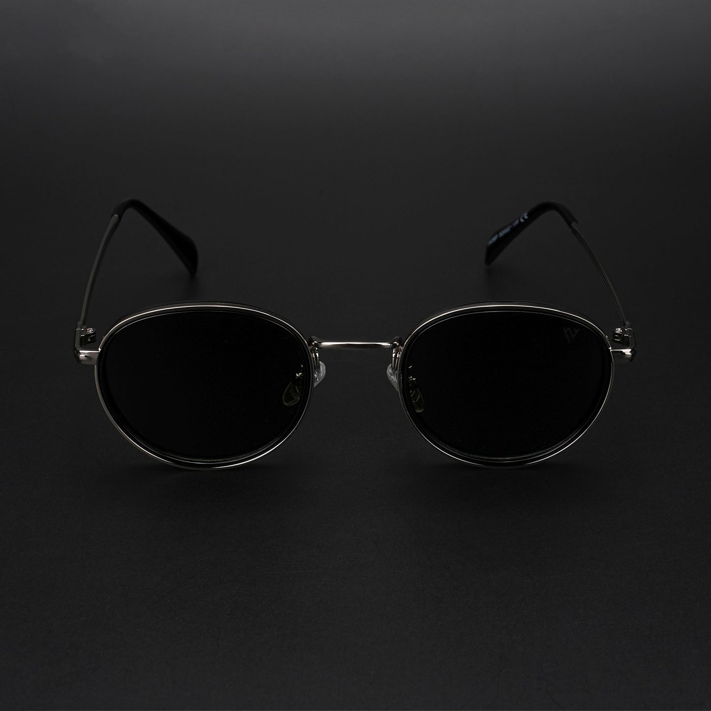 Round Polarized Sunglasses (Green Lens | Silver Frame - PMG5856)