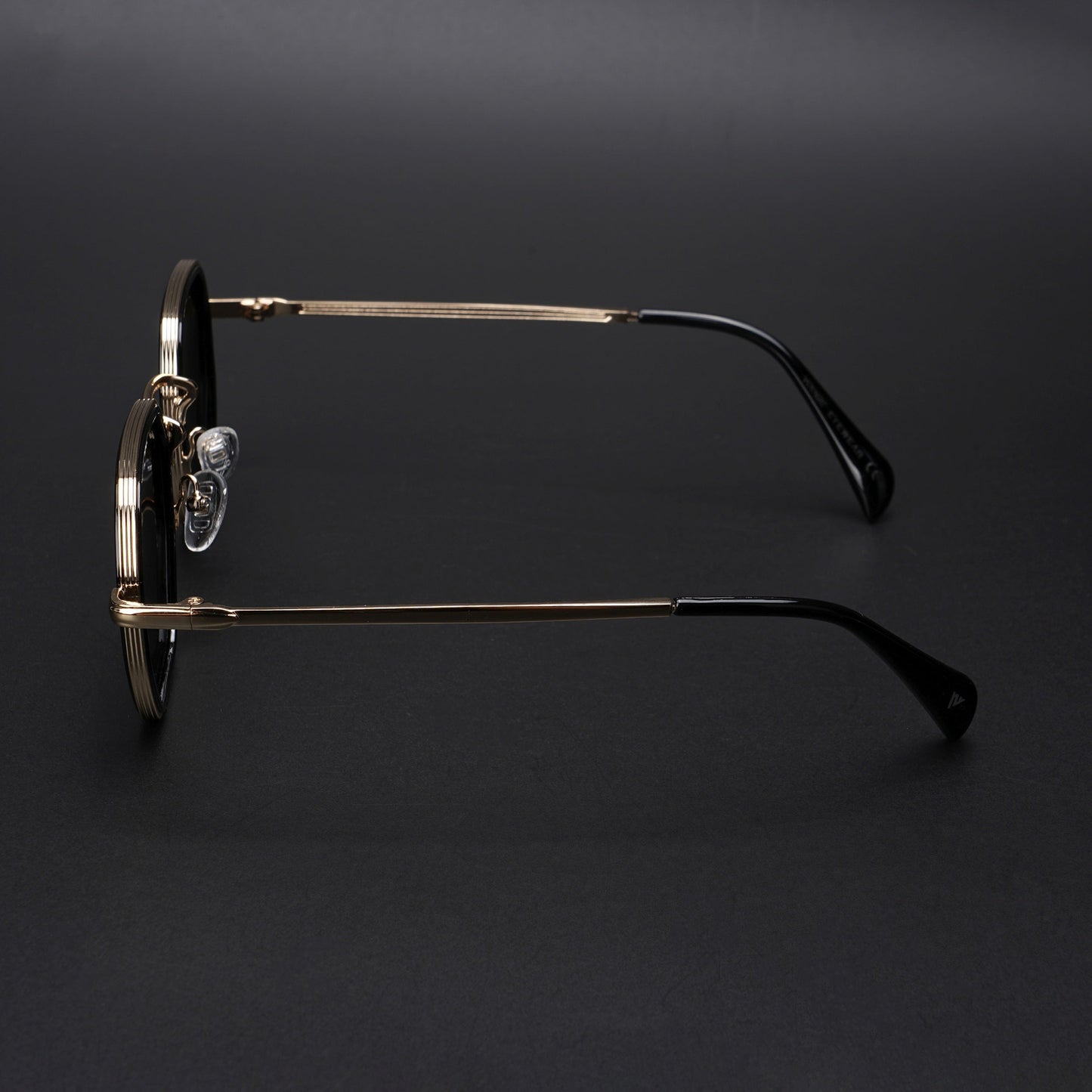 Cubix | Geometric Golden Polarized Sunglasses | Black Lens - PMG5853