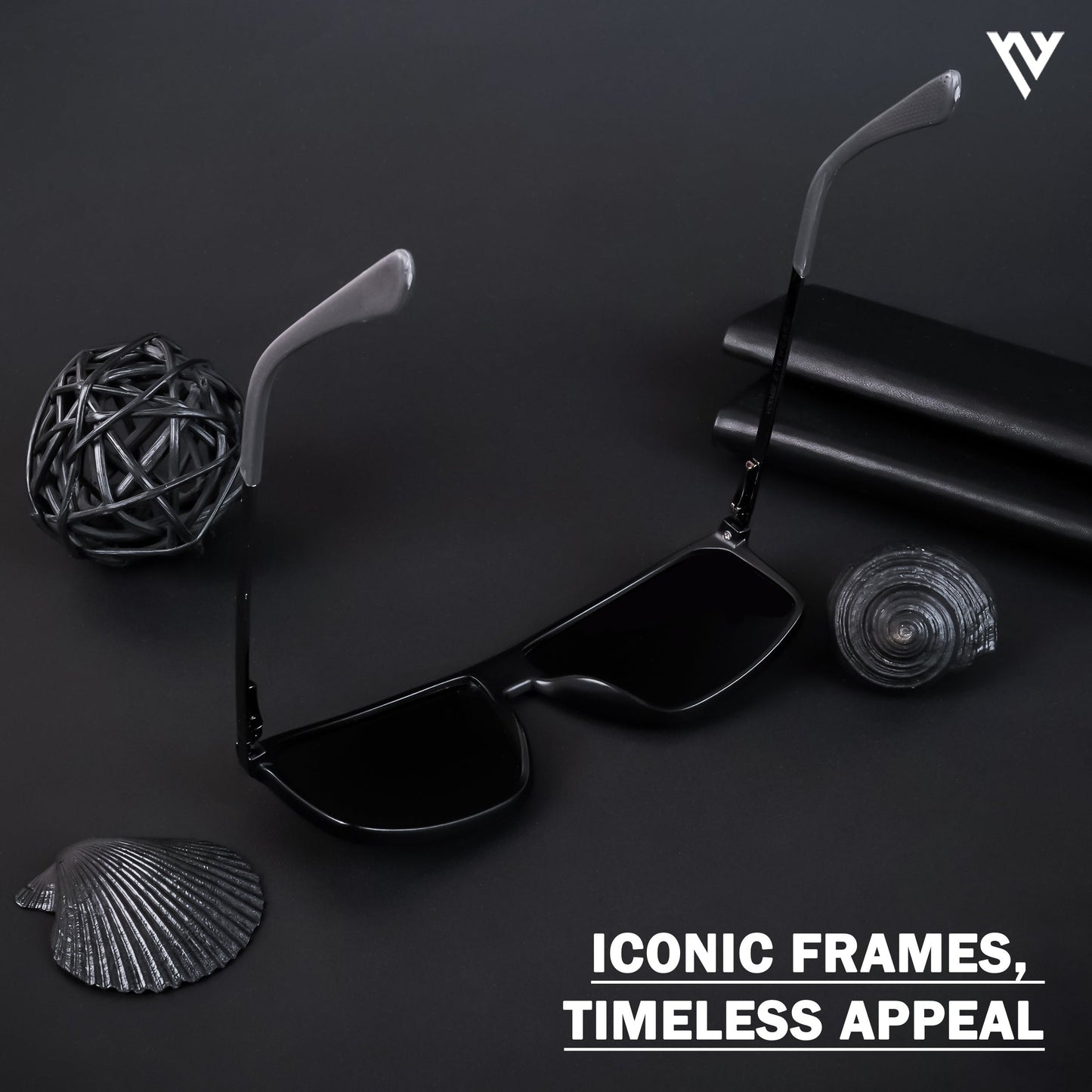 Matt Black Polarized Wayfarer Sunglasses - PMG4447