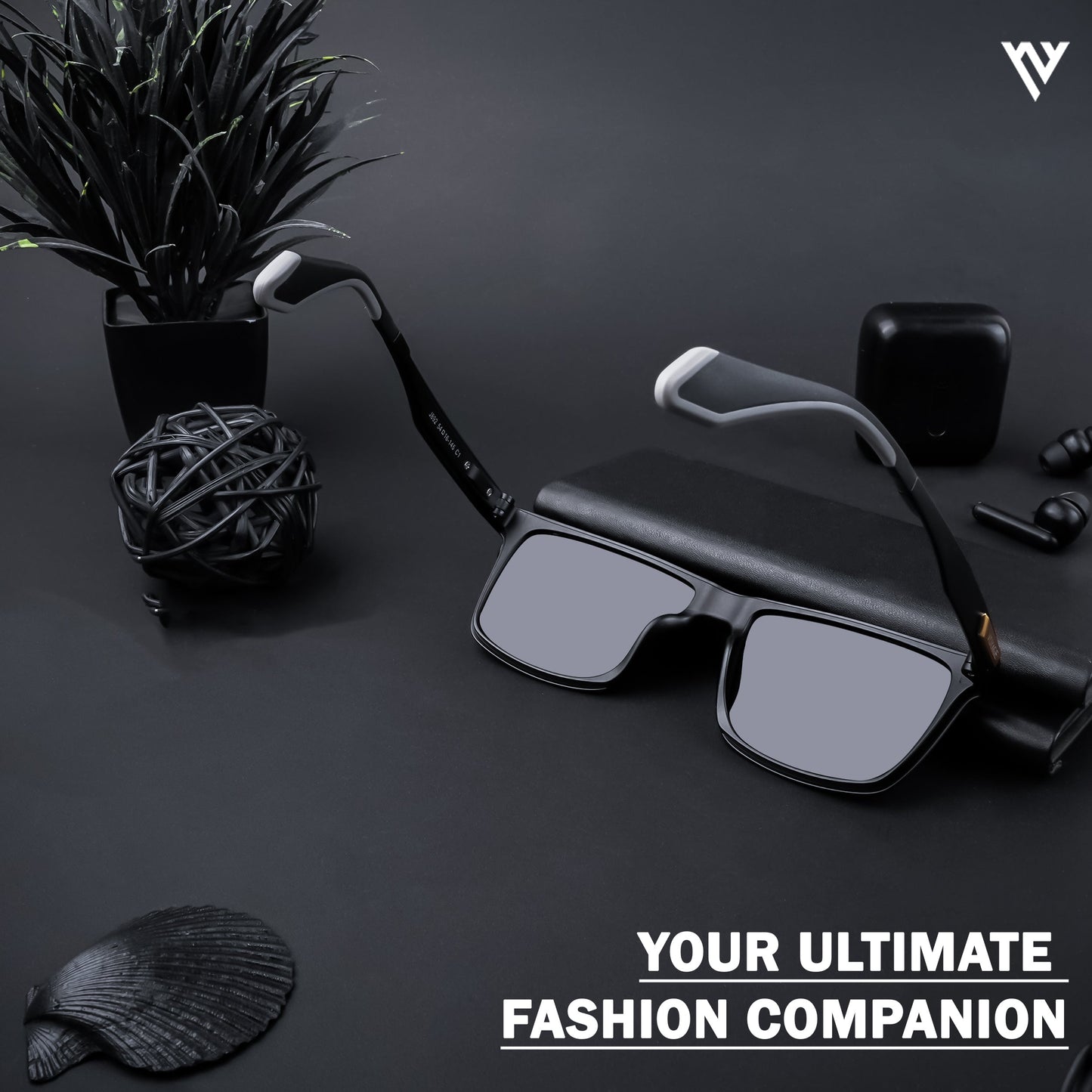 Active Black Polarized Wayfarer Sunglasses - PMG4477