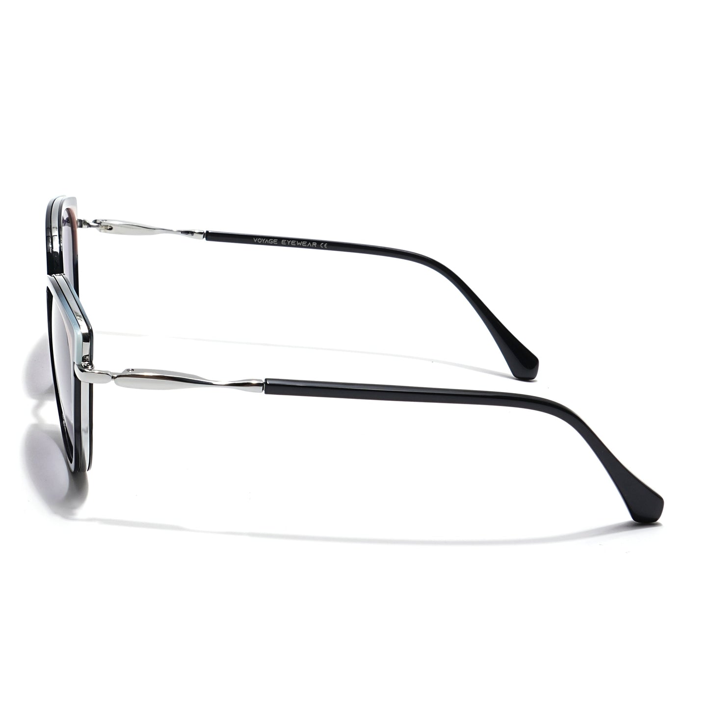 Voyage Select Cateye Sunglasses (Grey & Clear Lens | Black & Silver Frame - SLMG6101)