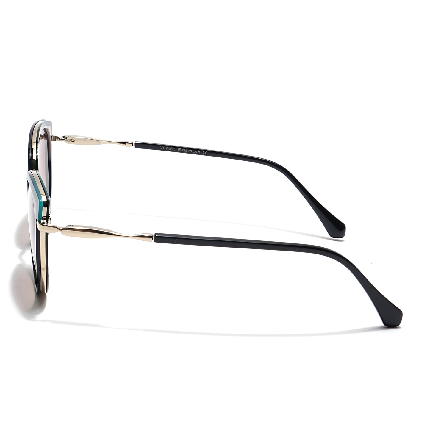 Voyage Select Cateye Sunglasses (Brown & Clear Lens | Black & Golden Frame - SLMG6103)