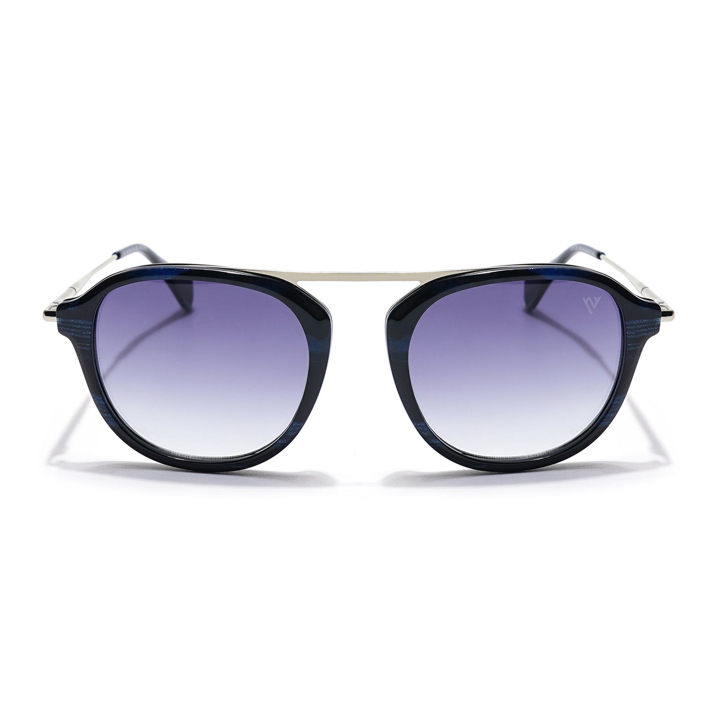 Voyage Select Wayfarer Sunglasses (Grey & Clear Lens | Black & Blue Frame - SLMG6115)